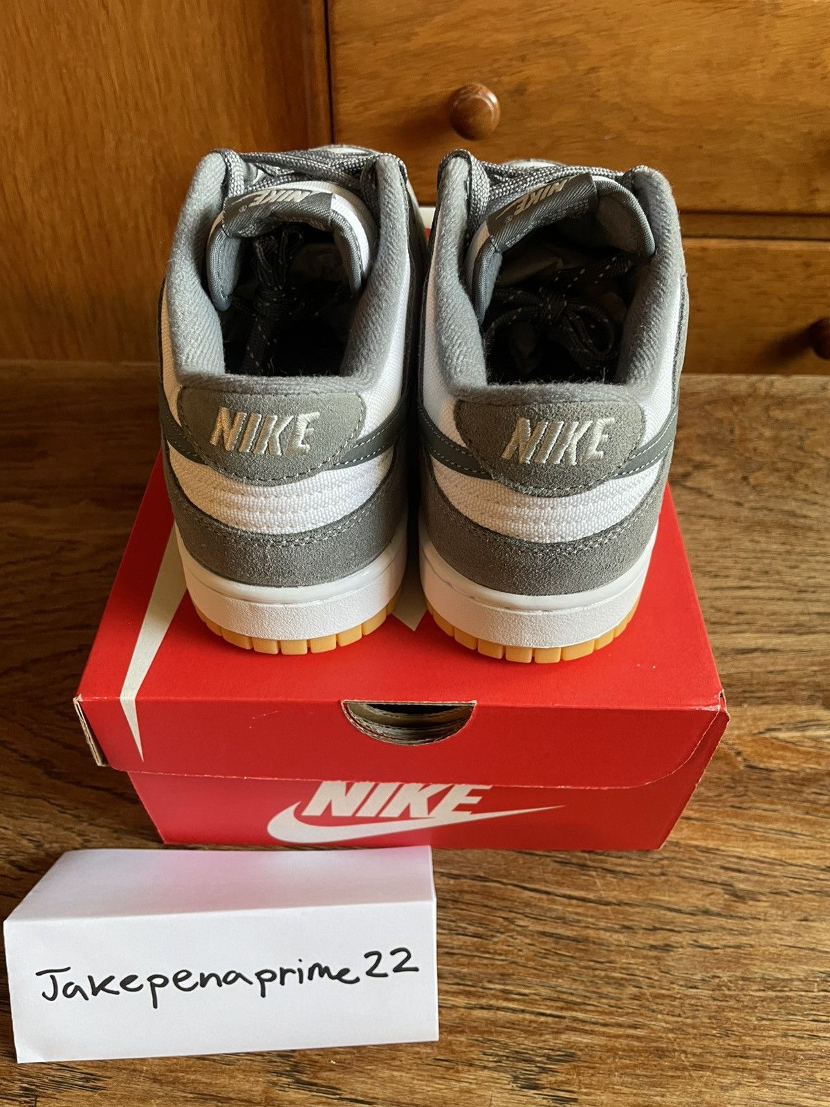 Nike Nike Dunk Low, white & smoke grey Size US 9 / EU 42 - 6 Thumbnail