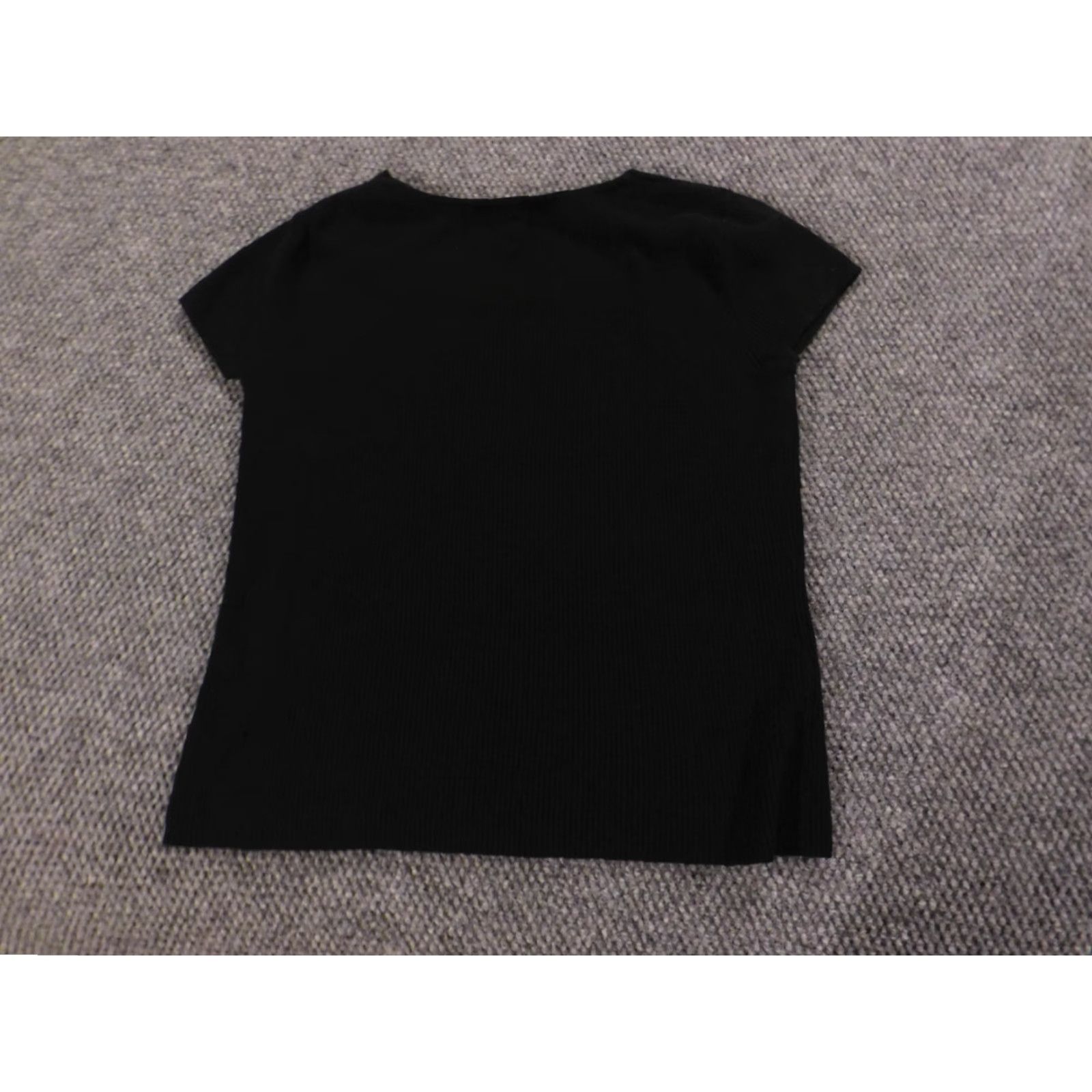 Vintage White Stag Shirt Womens Large Black Pullover T-Shirt Short Sleeve Crew Neck Cap Sleeve Ruffle Breathable Stretch Basic Casual Vintage No Size L / US 10 / IT 46 - 7 Thumbnail
