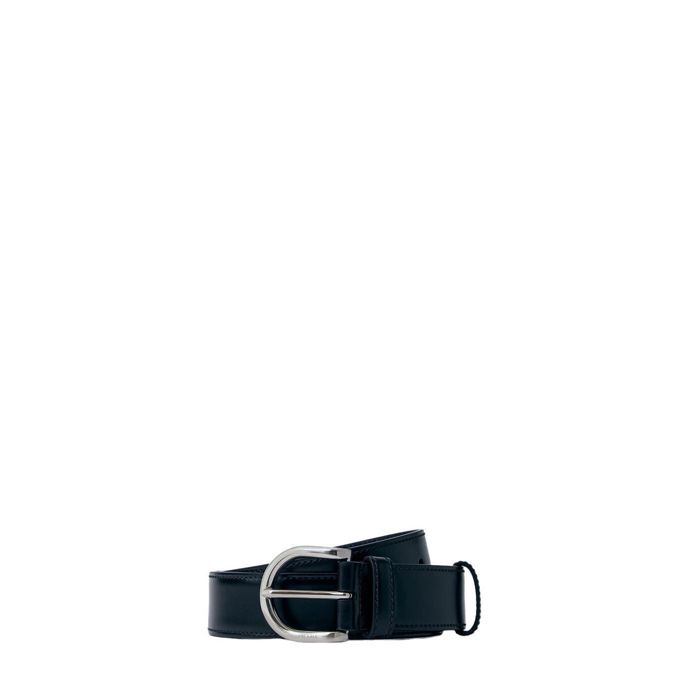 PRADA Men's Black Leather Belt New & Authentic (Men's size:8