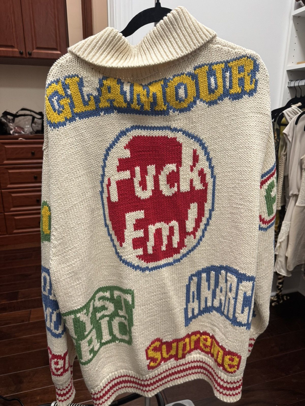 Hysteric Glamour × Supreme Supreme x Hysteric Glamour Zip Knit Cardigan FW17 XL Size US XL / EU 56 / 4 - 2 Thumbnail