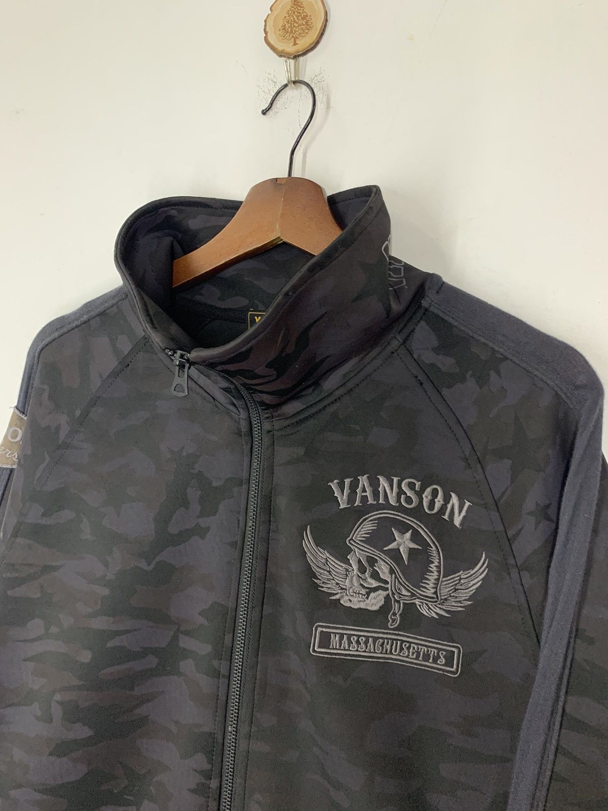 Vanson Leathers Vanson Camo Stars Motorcycle Club Jacket Size US M / EU 48-50 / 2 - 2 Thumbnail