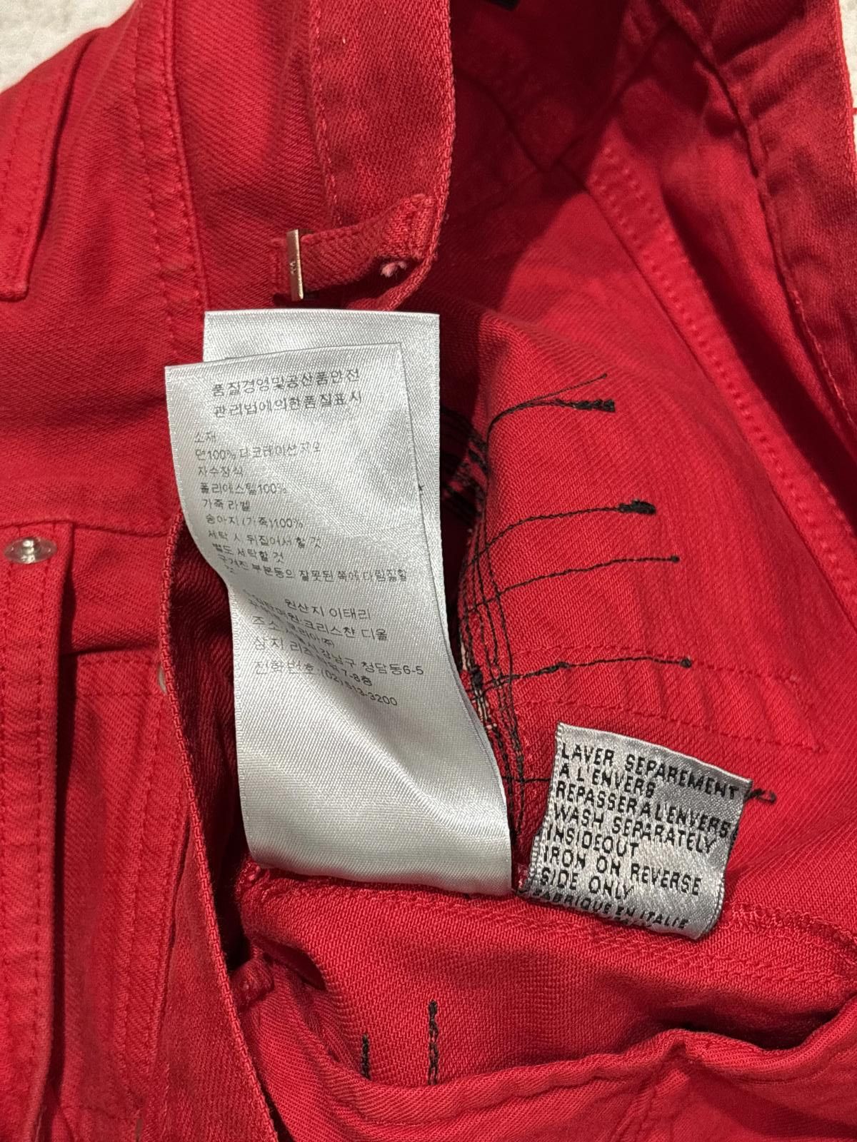 Dior Dior Homme Red Stitch Denim Size US 33 - 7 Thumbnail