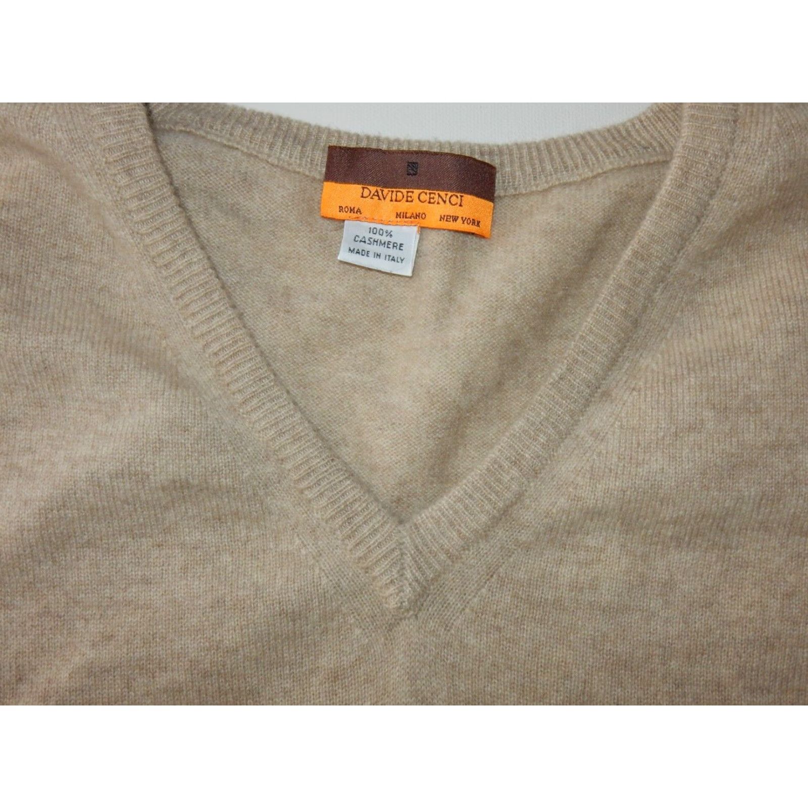 Vintage VINTAGE Davide Cenci Cashmere Vest Men 4XL Beige Italy Men Size US XXL / EU 58 / 5 - 3 Thumbnail