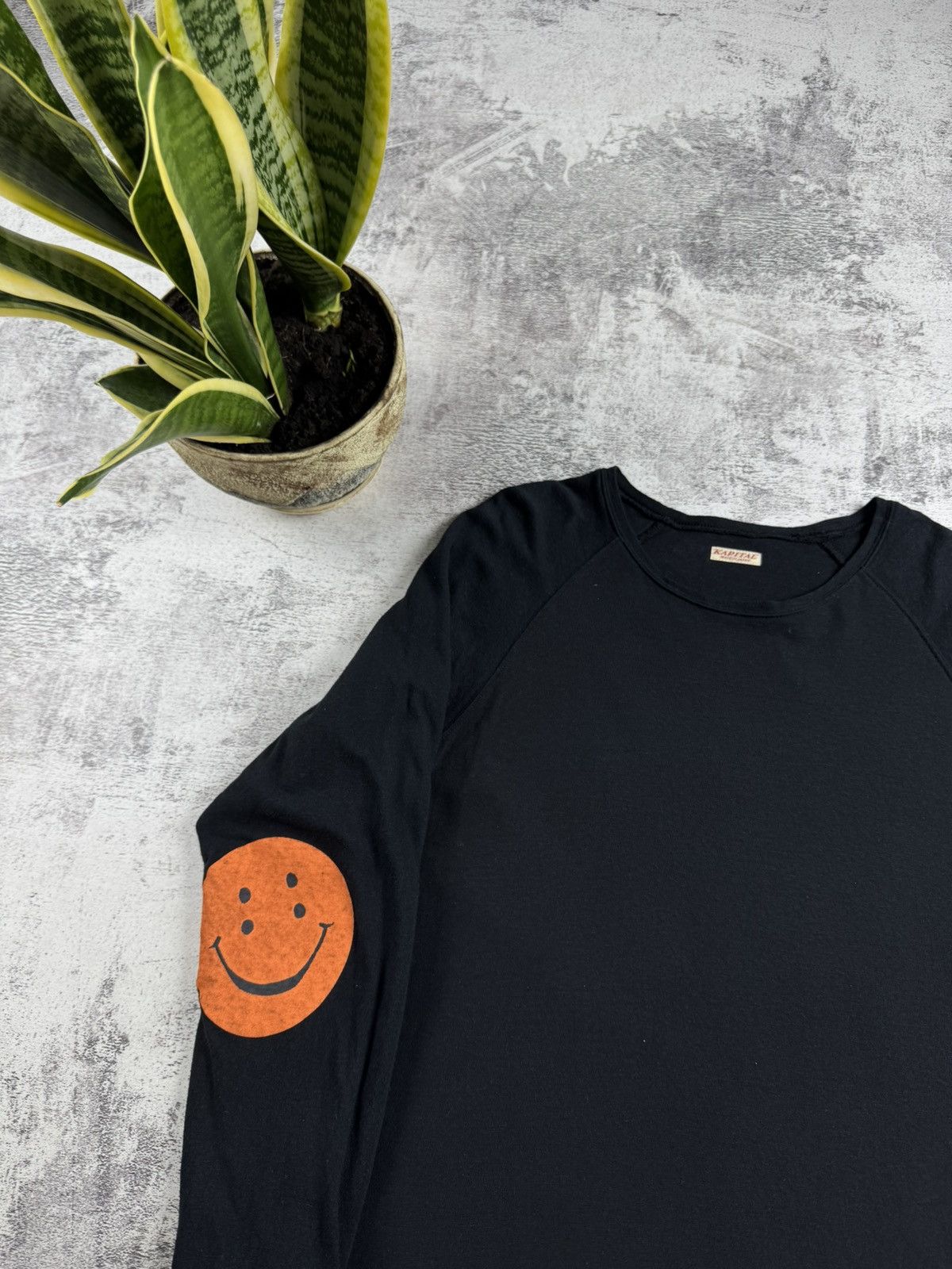 Kapital KAPITAL Smiley Patch x Gauze Tenjiku Chef Long-Sleeve Japan T Shirt Jersey Size US L / EU 52-54 / 3 - 5 Thumbnail
