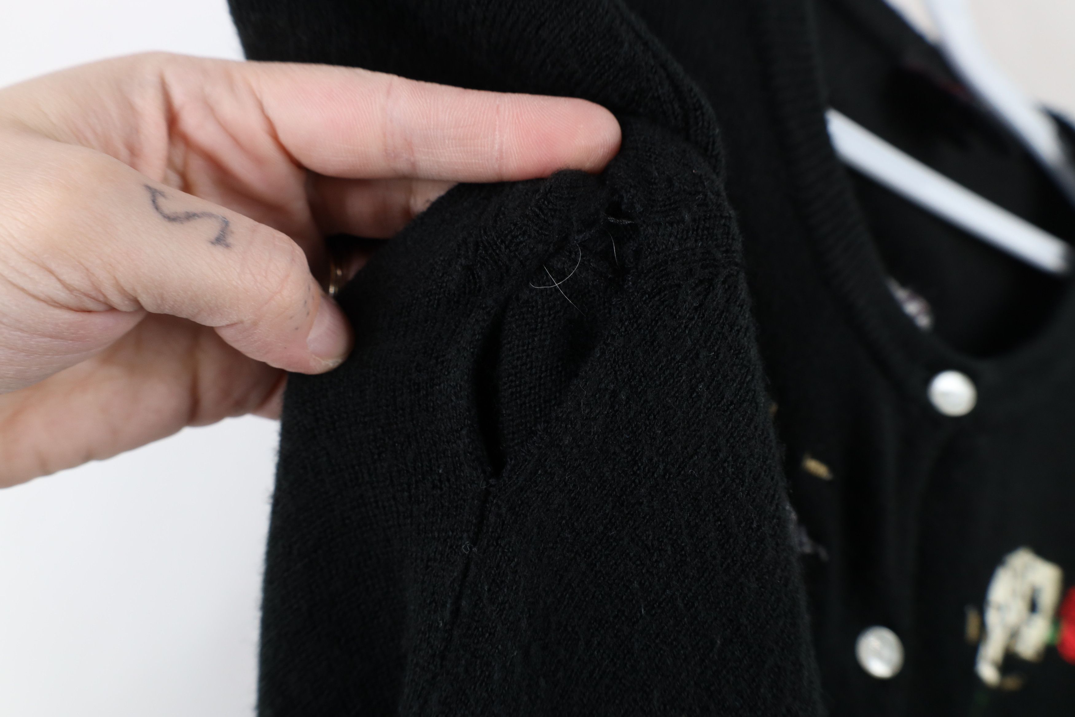 Vintage Vintage Y2K Rockabilly Soft Knit Cardigan Sweater Black Size XL / US 12-14 / IT 48-50 - 6 Thumbnail