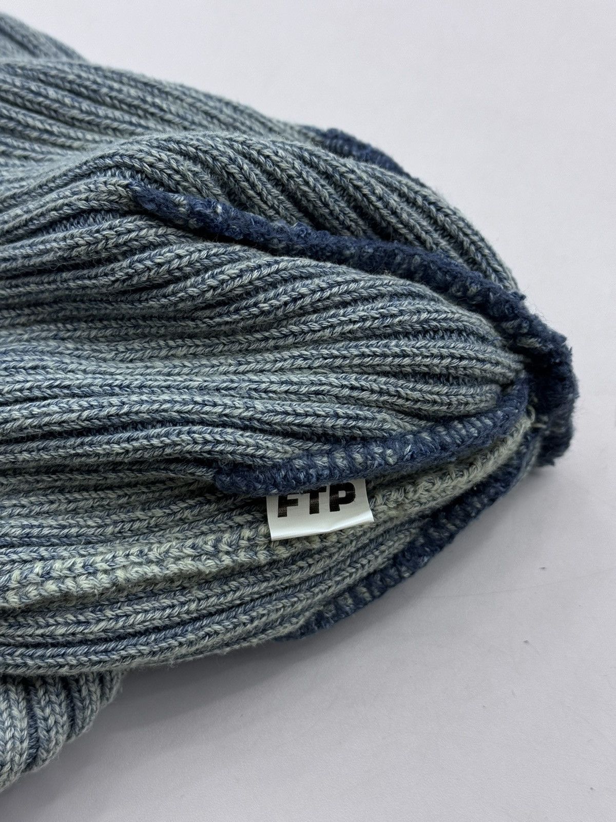 Fuck The Population FTP Beanie Denim Dye Logo Dirt Wash Size ONE SIZE - 3 Thumbnail