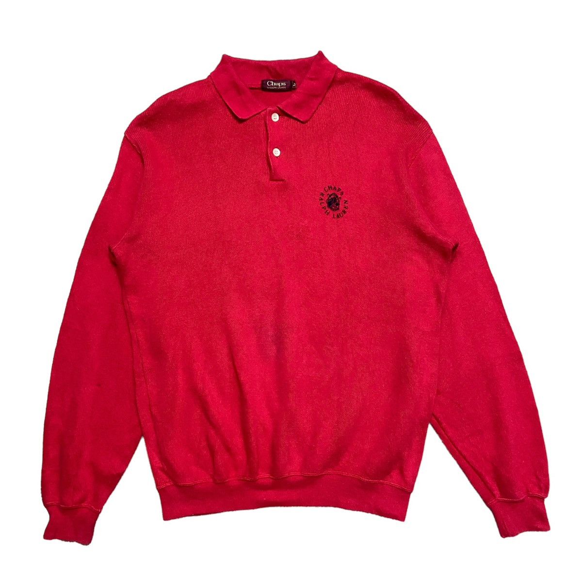 Chaps × Chaps Ralph Lauren × Vintage Vintage Chaps Ralph Lauren Knit Sweatshirt Size US L / EU 52-54 / 3 - 1 Thumbnail