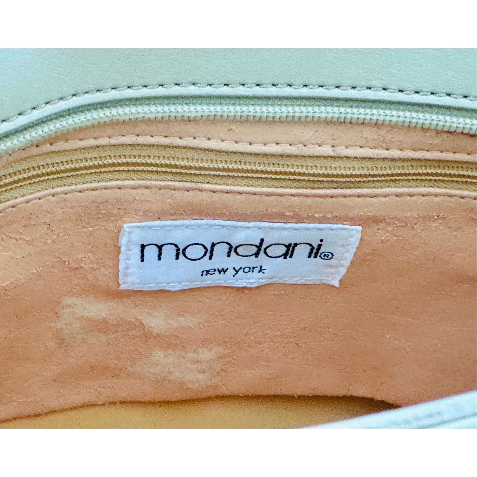 The Unbranded Brand Mondani Soft Green Leather Tote and Lime-Yellow Belt Size ONE SIZE - 6 Thumbnail