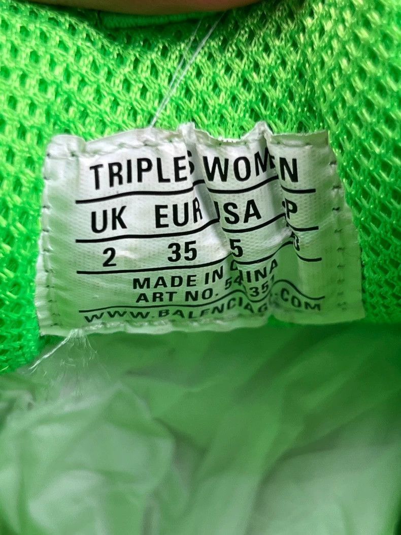 Balenciaga Balenciaga Triple S Neon Green Sneakers-2506 Size US 5 / EU 37 - 6 Thumbnail