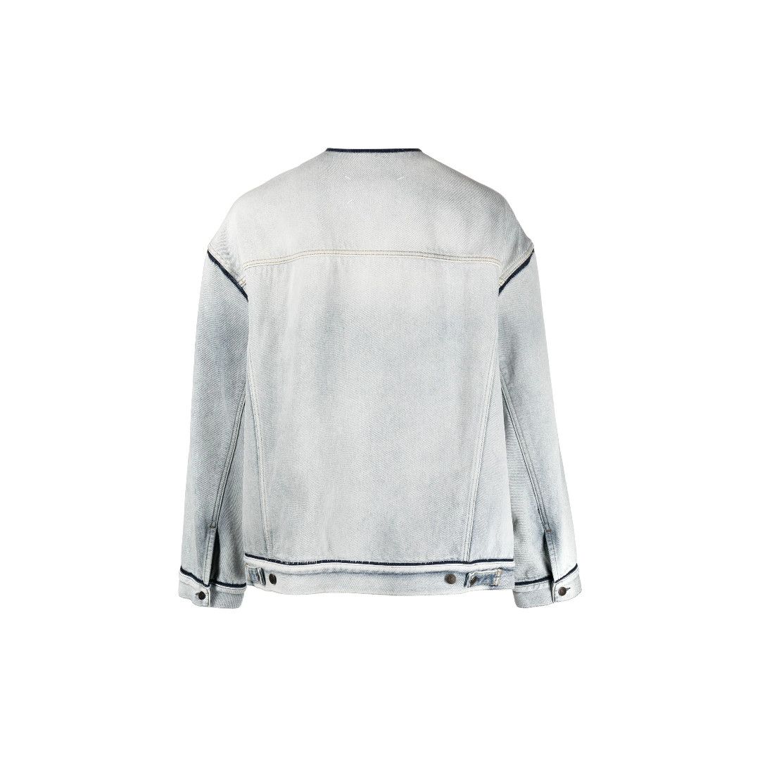 Maison Margiela oc11z0925 Collarless Denim Jacket in Light Blue Size US M / EU 48-50 / 2 - 2 Thumbnail