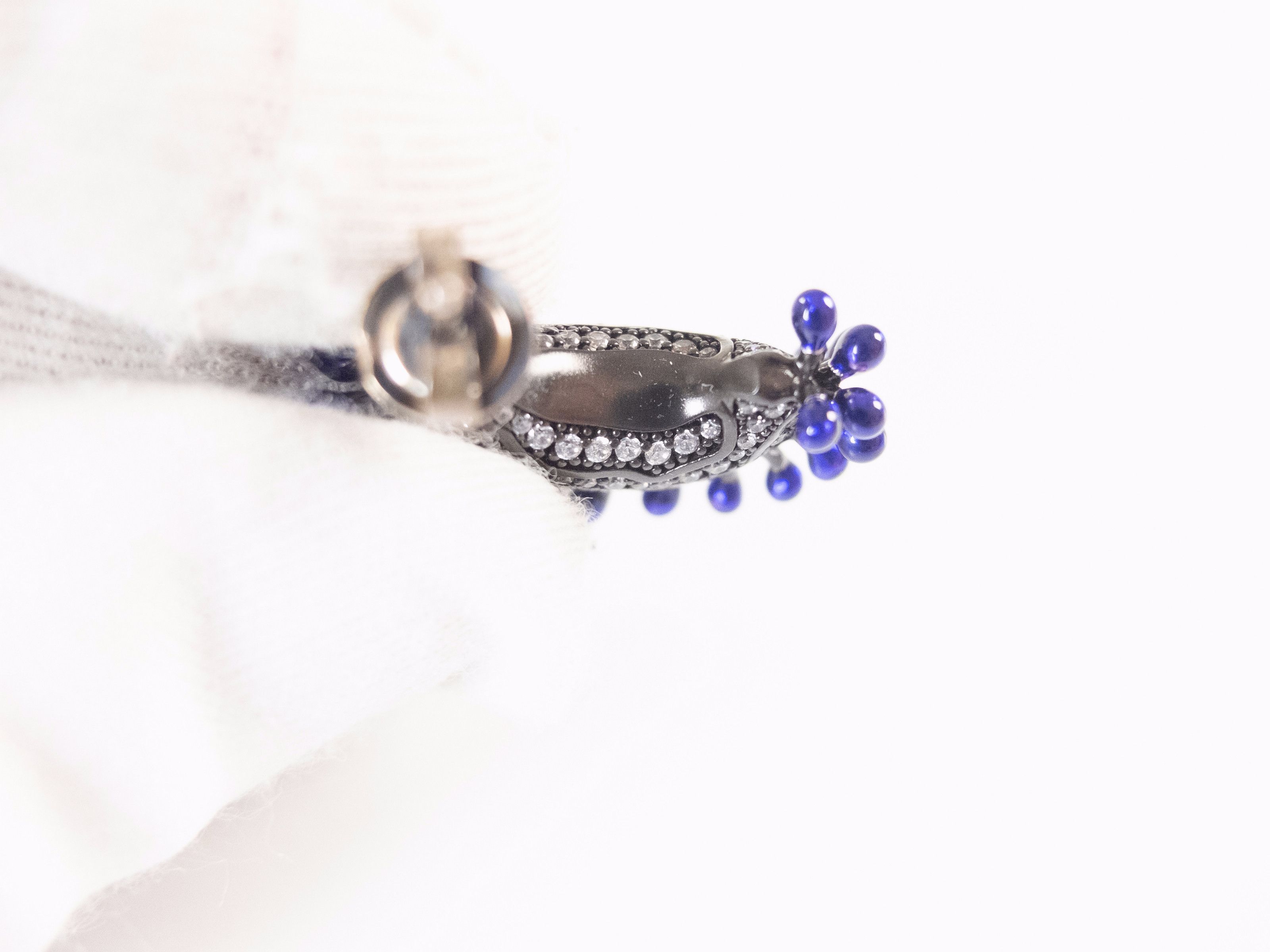Bottega Veneta BOTTEGA VENETA Trap purple Sterling silver hoop earrings q Size ONE SIZE - 6 Thumbnail