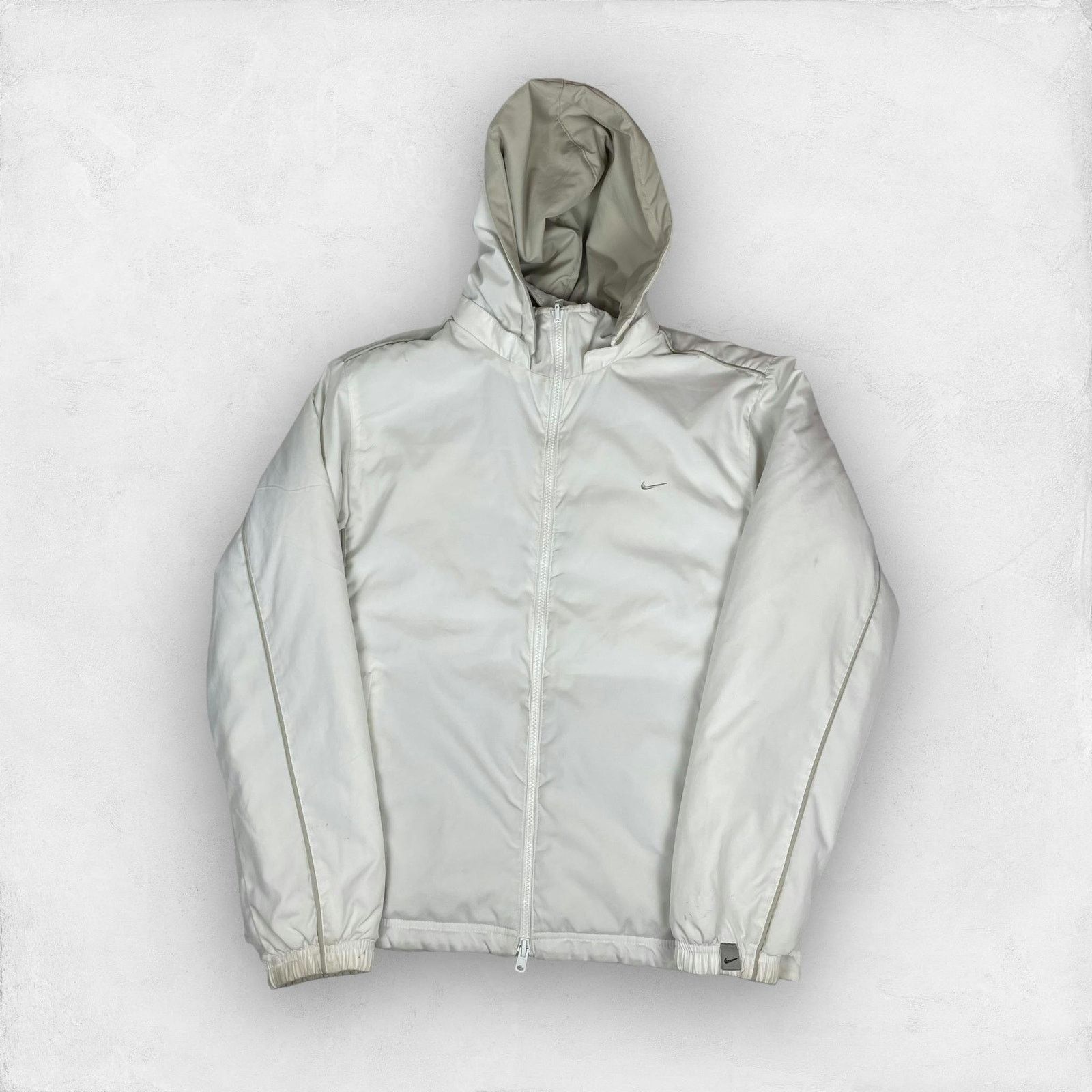 Nike × Vintage Nike Adults White Reversible Full Zip Hooded Jacket Medium Size US M / EU 48-50 / 2 - 2 Thumbnail