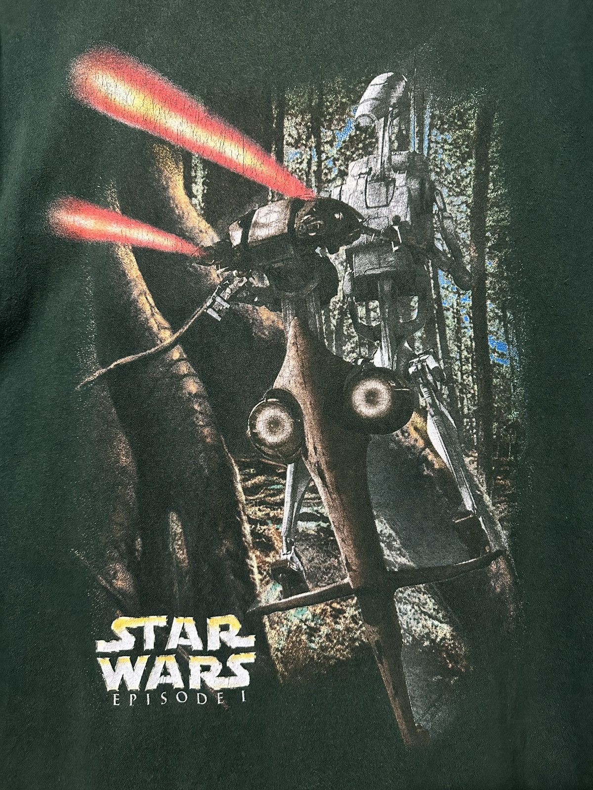 Star Wars Vintage 90s Star Wars Episode 1 Mirror Printed Faded Tee Size US XL / EU 56 / 4 - 3 Thumbnail