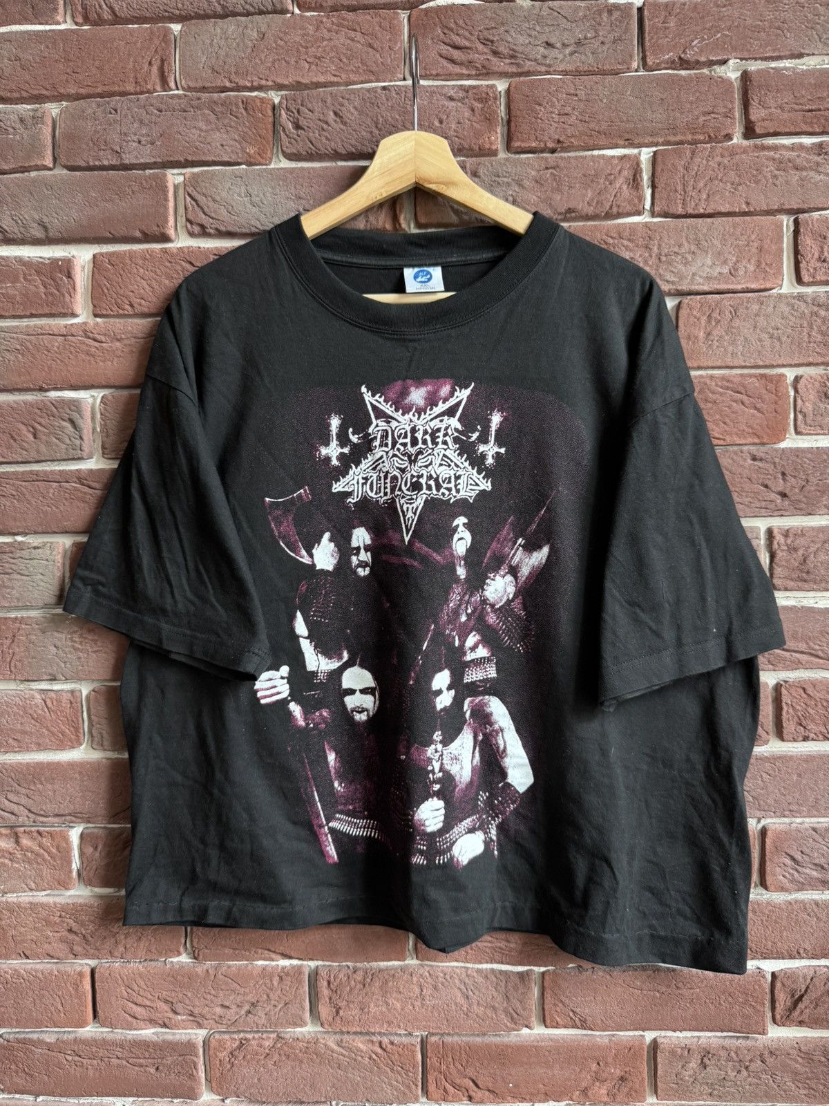 Band Tees Vintage 90z Dark Funeral Vobiscum Satanas Metal Band Tee Size US L / EU 52-54 / 3 - 1 Thumbnail