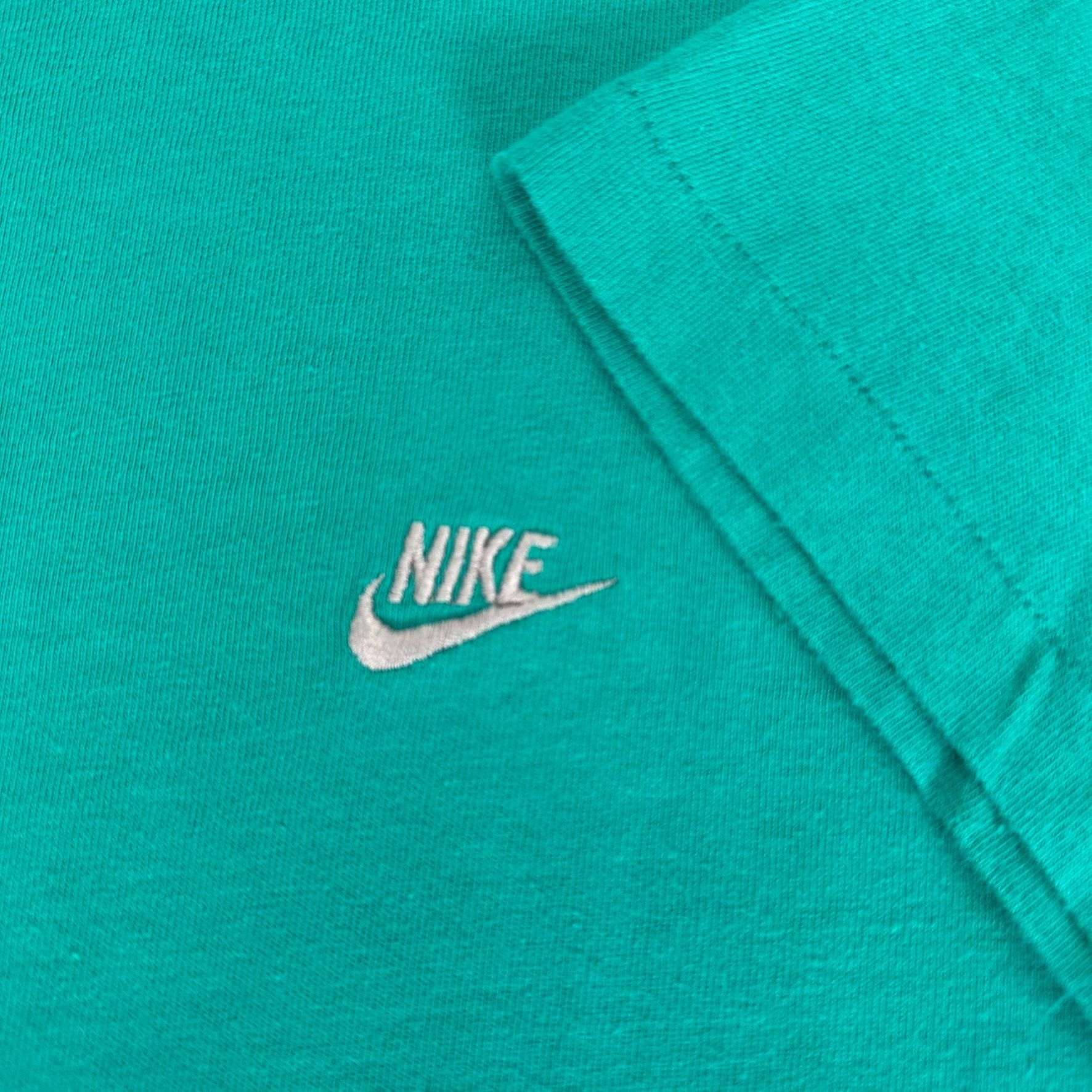 Nike Vintage 80s Nike Mini Swoosh T-Shirt Teal M Single Stitch St Size US M / EU 48-50 / 2 - 3 Thumbnail