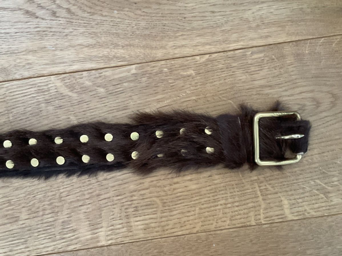 Prada Prada FW17 Ponyhair Belt Brown Size 34 - 1 Thumbnail