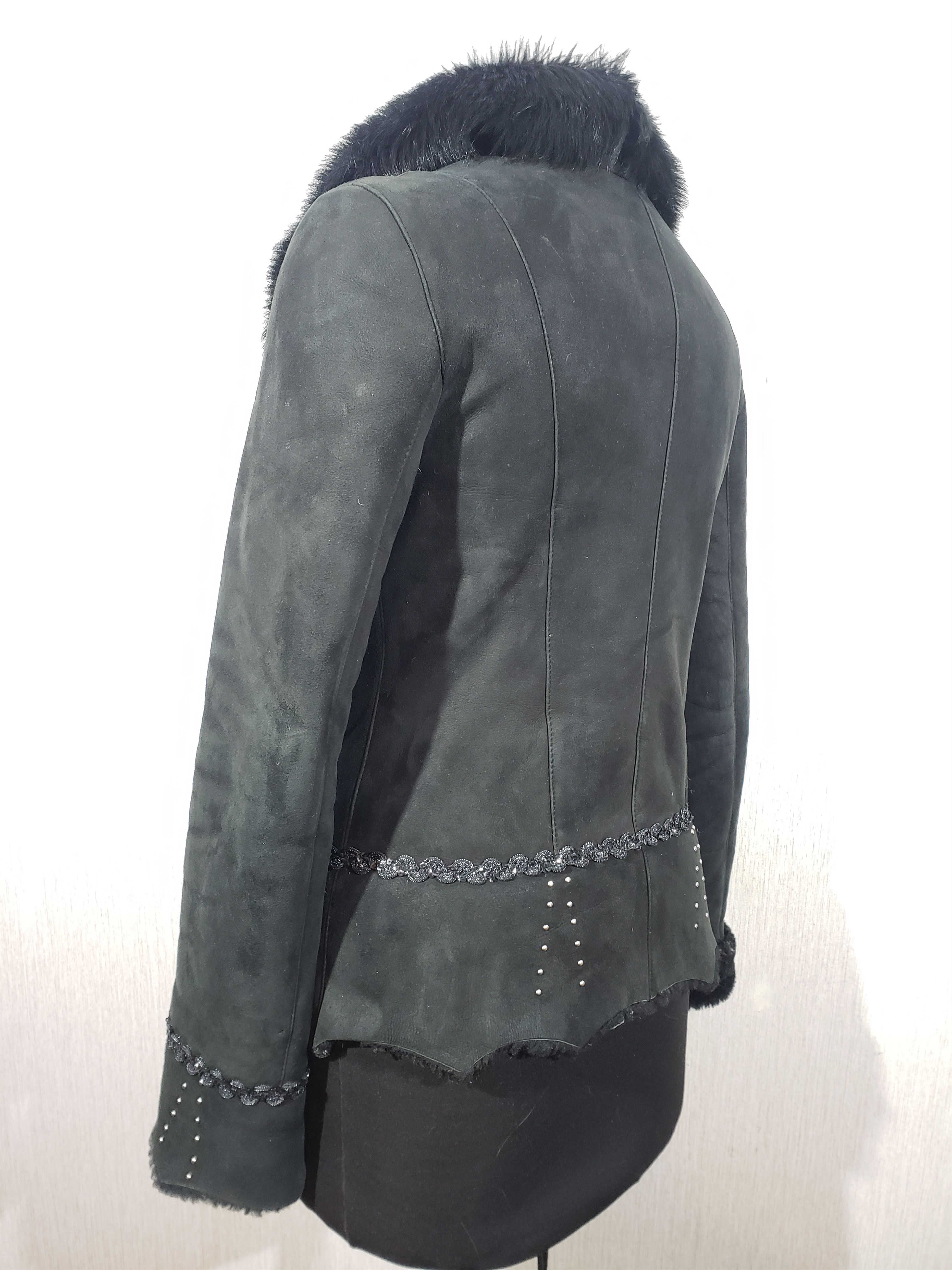 Other Stylish black sheepskin coat. Size M / US 6-8 / IT 42-44 - 4 Thumbnail