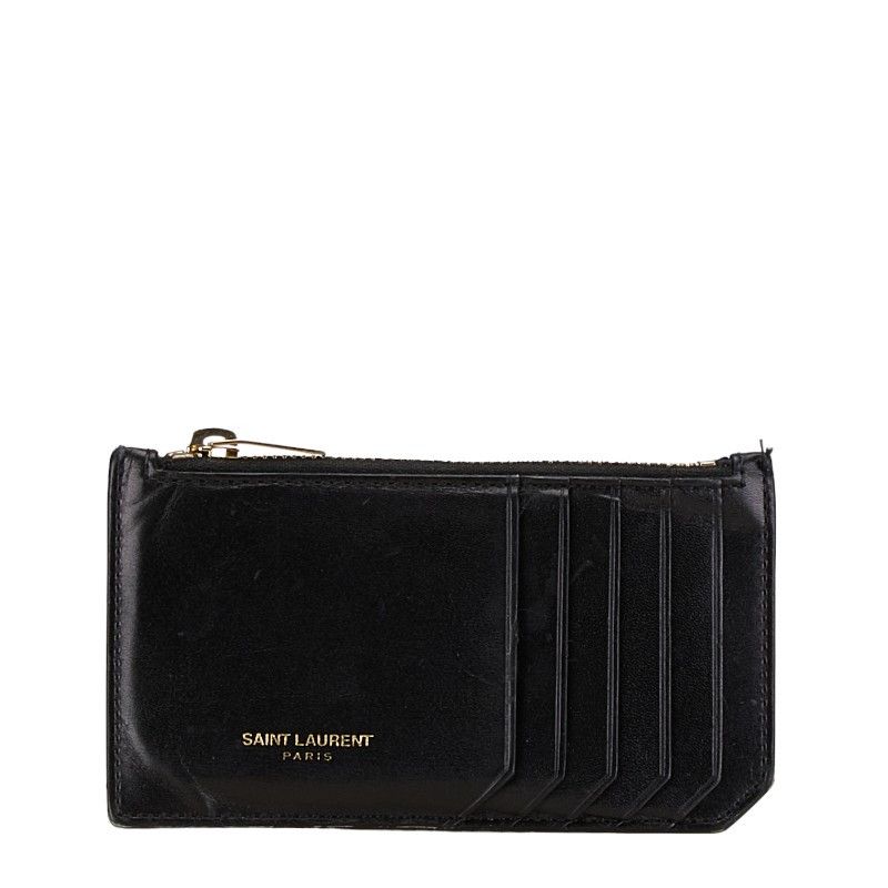 Yves Saint Laurent Yves Saint Laurent Saint Laurent Leather Zip Card Case Leather Card Case in Very Good Condition Size ONE SIZE - 1 Thumbnail