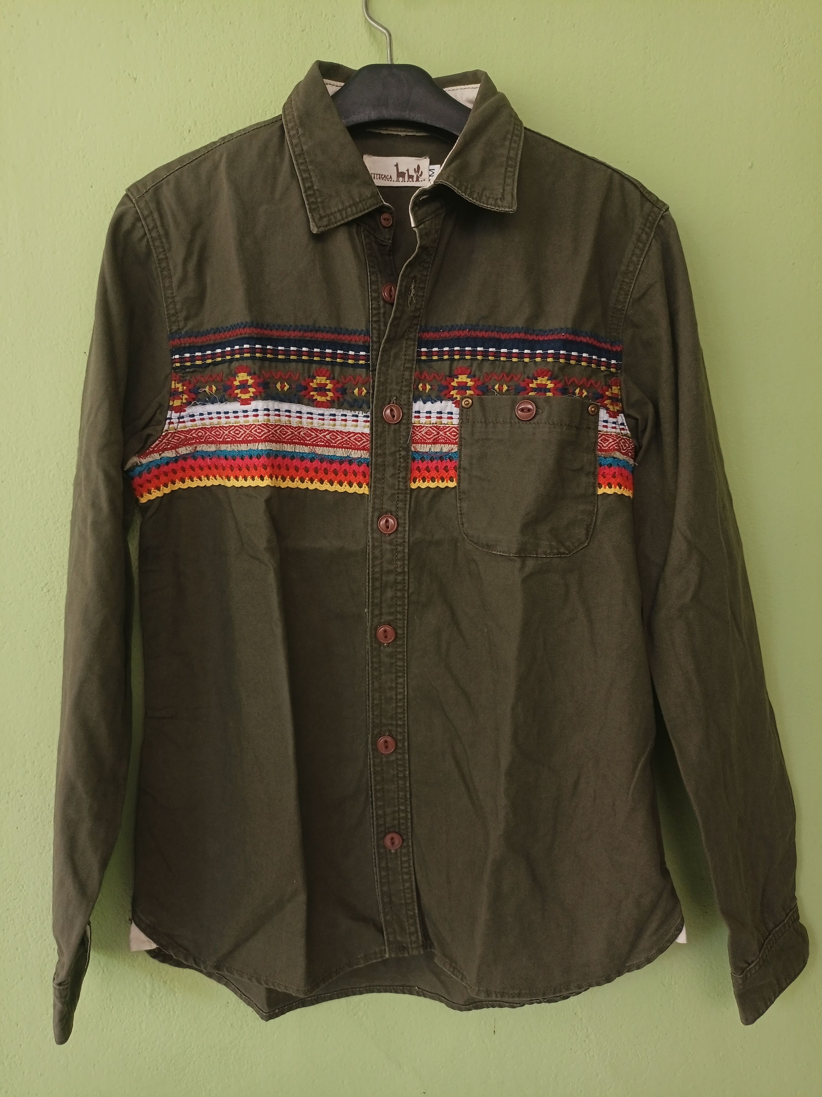 Japanese Brand × Pure Blue Japan TITICACA Cotton Canvas Embroidery Navajo Style Long Sleeve Size M / US 6-8 / IT 42-44 - 13 Thumbnail