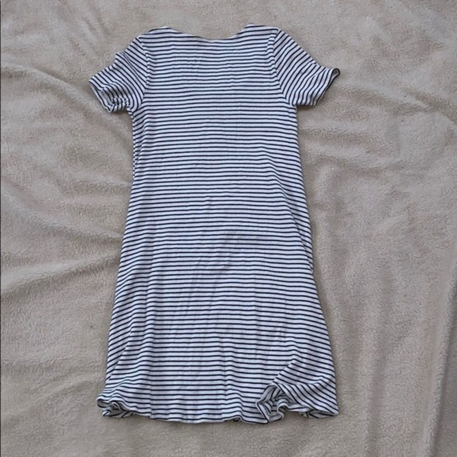 Other Alya White and Black Striped Short Sleeve Swing Dress | Sz S Size S / US 4 / IT 40 - 6 Thumbnail