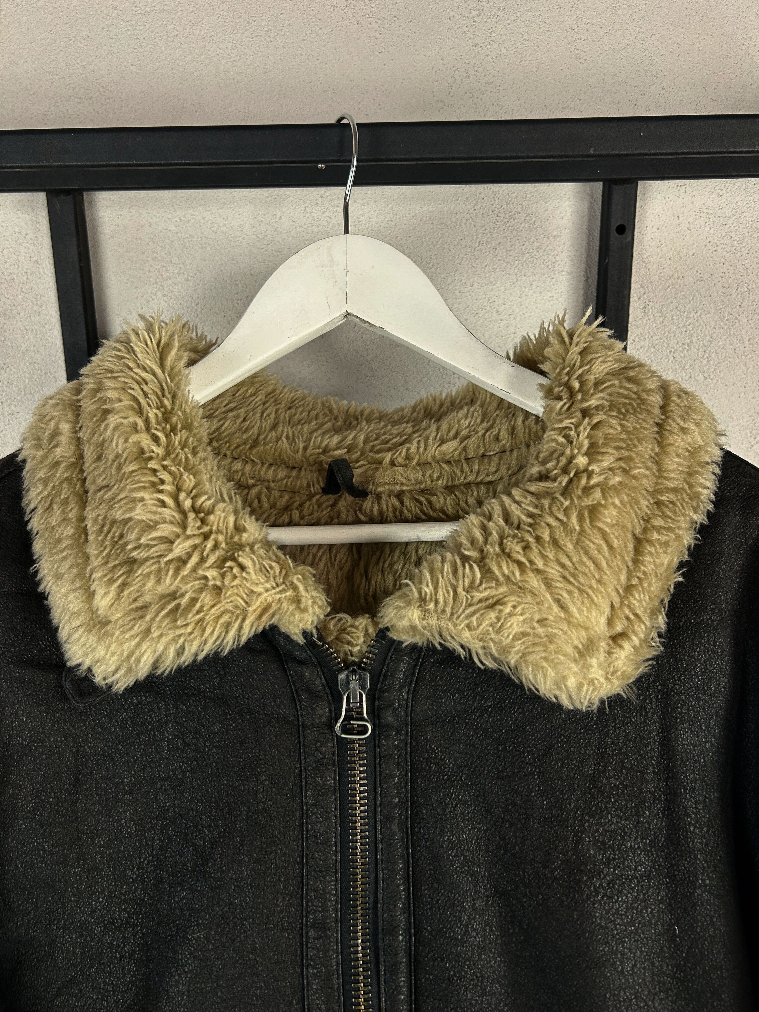 Japanese Brand Shearling Jacket Black Fur Lined Oversized Grunge Y2K Core Size US L / EU 52-54 / 3 - 11 Thumbnail