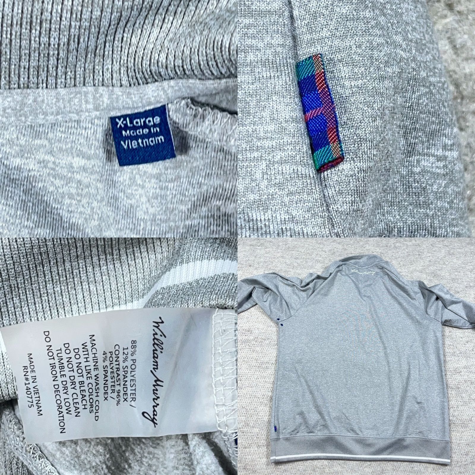 Puma William Murray Sweater Gray XL Quarter 1/4 Zip Pullover Tech Performance Men Size US XL / EU 56 / 4 - 8 Thumbnail