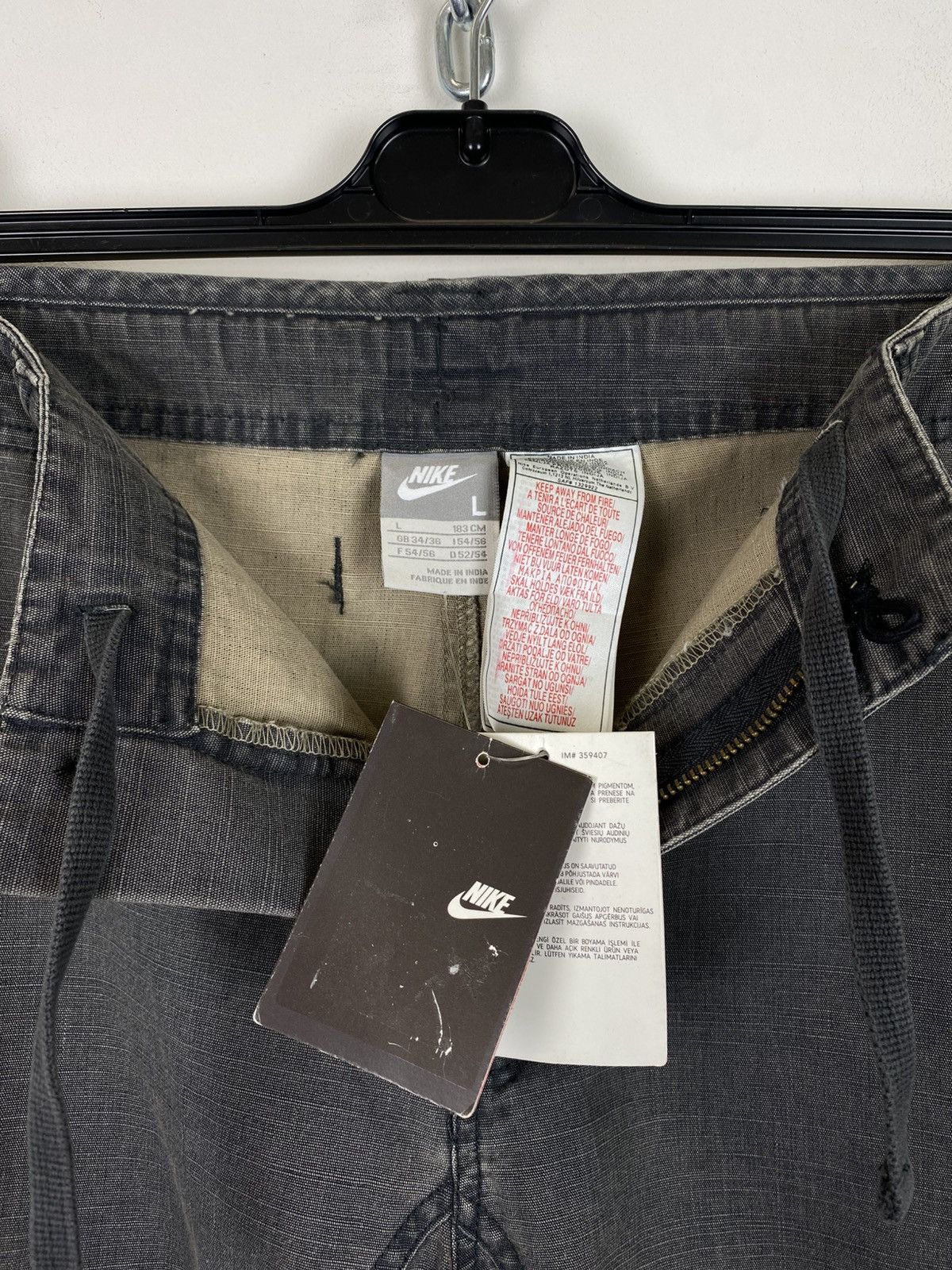 Nike Vintage Y2K Nike Washed Cargo Pants Travis Schott Style Grey Size US 34 / EU 50 - 7 Thumbnail