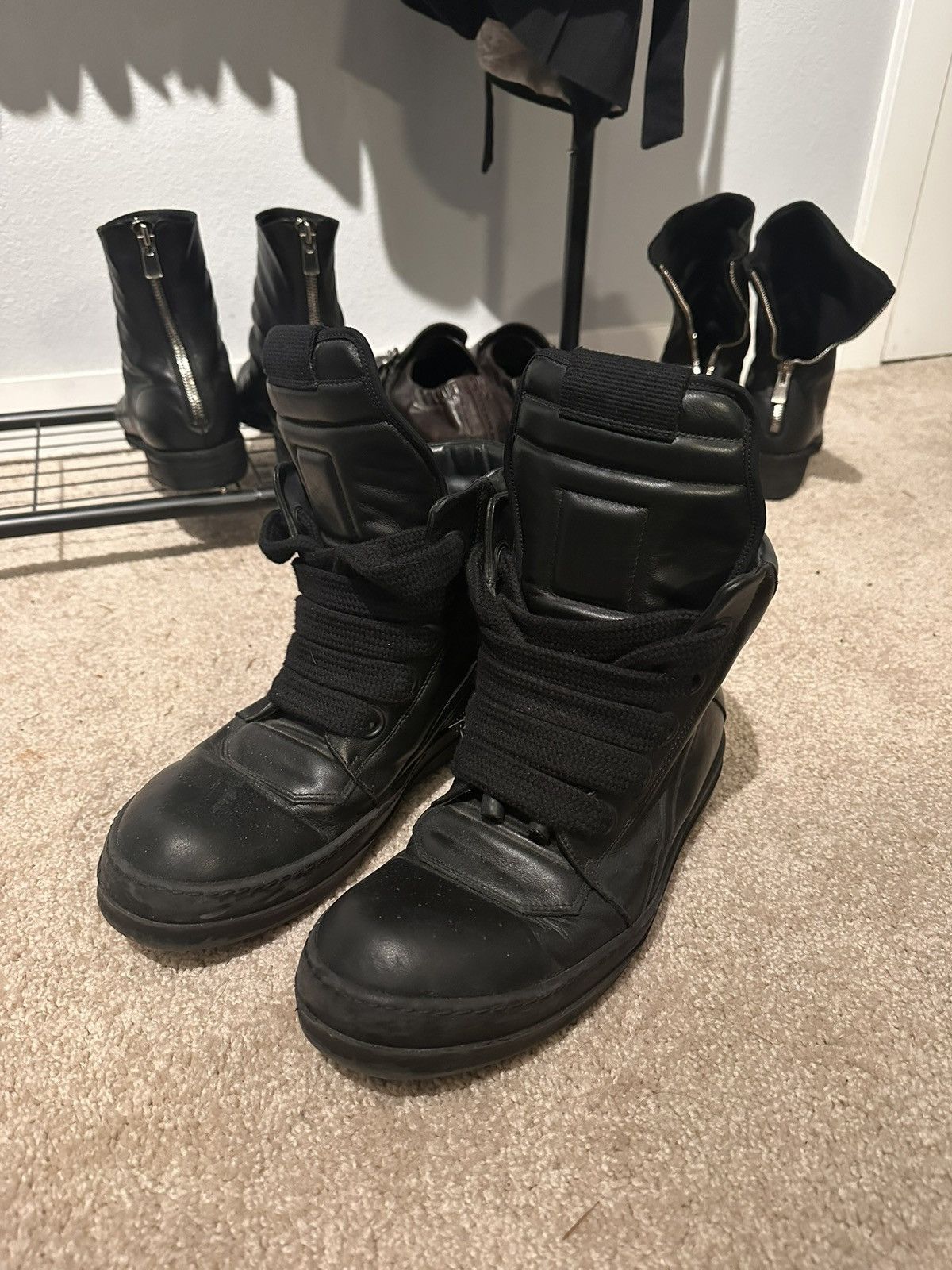 Rick Owens Rick owens geobasket 43 triple black | Grailed