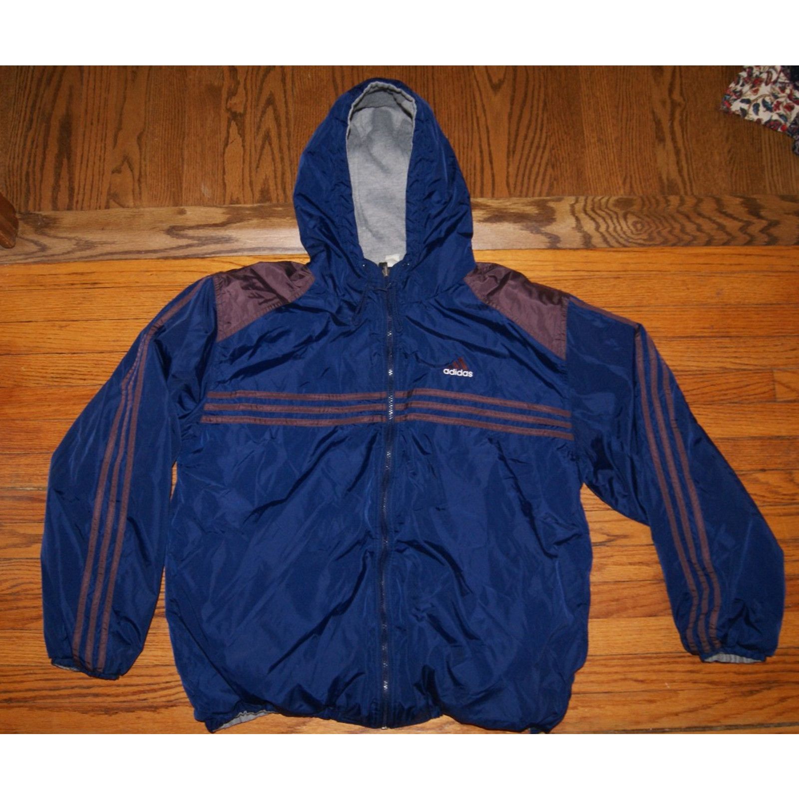 Adidas VTG Adidas Men’s M Reversible Hooded Puffer Jacket 3 Stripe Size US M / EU 48-50 / 2 - 1 Thumbnail