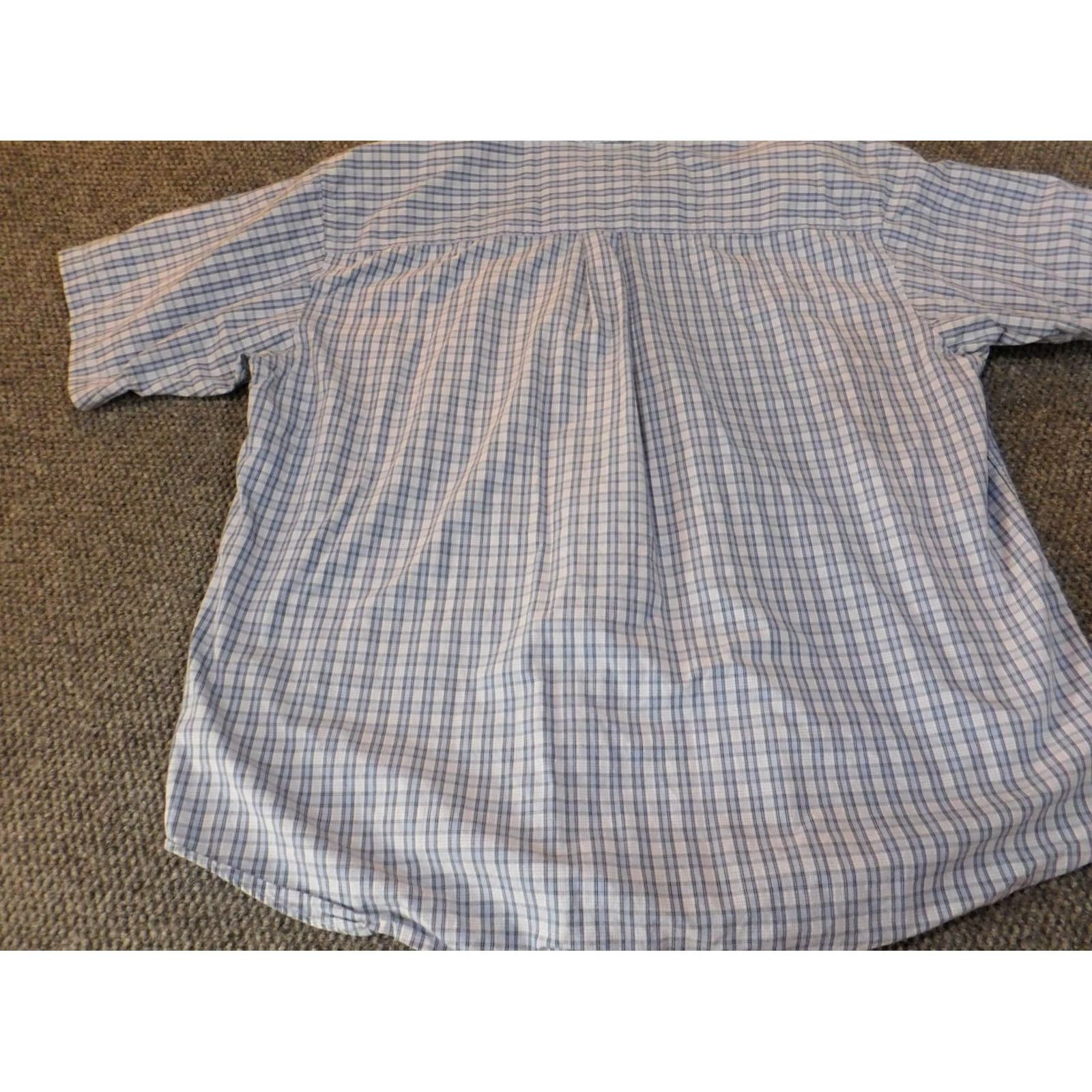 Izod IZOD Shirt 2XL Blue Plaid Long Sleeve Casual Button-Up Collared Regular Mens Size US XXL / EU 58 / 5 - 7 Thumbnail