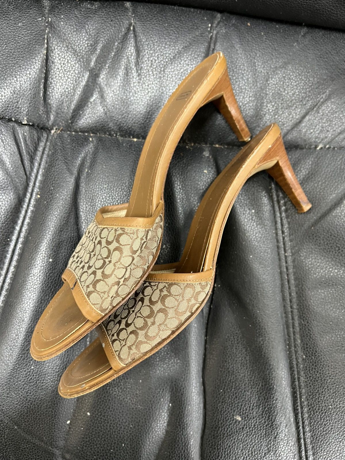 Coach Brown coach slip on heels Size US 9 / IT 39 - 3 Thumbnail
