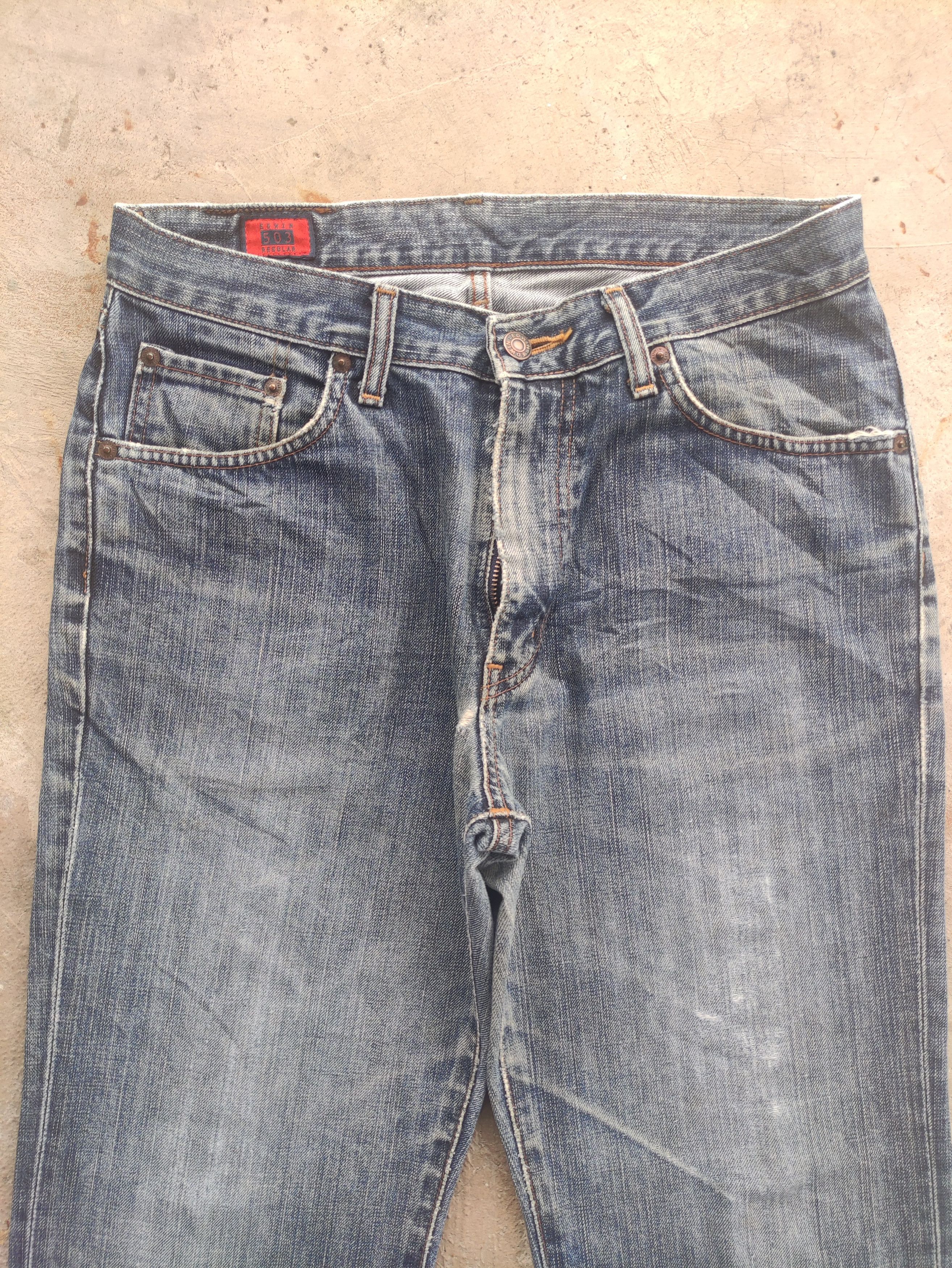 Edwin Vintage Edwin Japan Distressed Faded Jean W32 Size US 32 / EU 48 - 3 Thumbnail