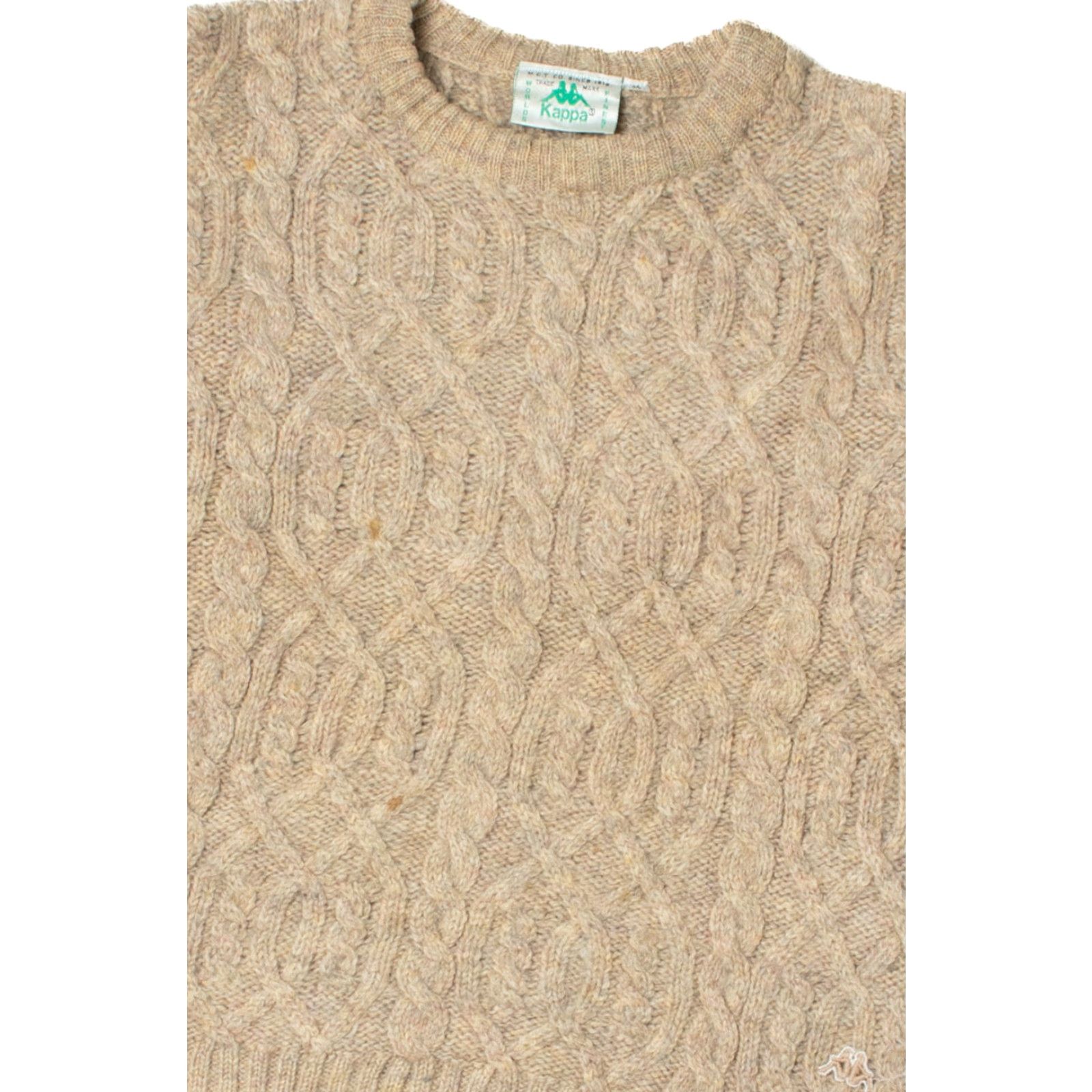 Kappa VINTAGE Kappa Fisherman Sweater Medium Beige Knit Pullover Men's Cozy Warm Shirt Size M / US 6-8 / IT 42-44 - 2 Thumbnail