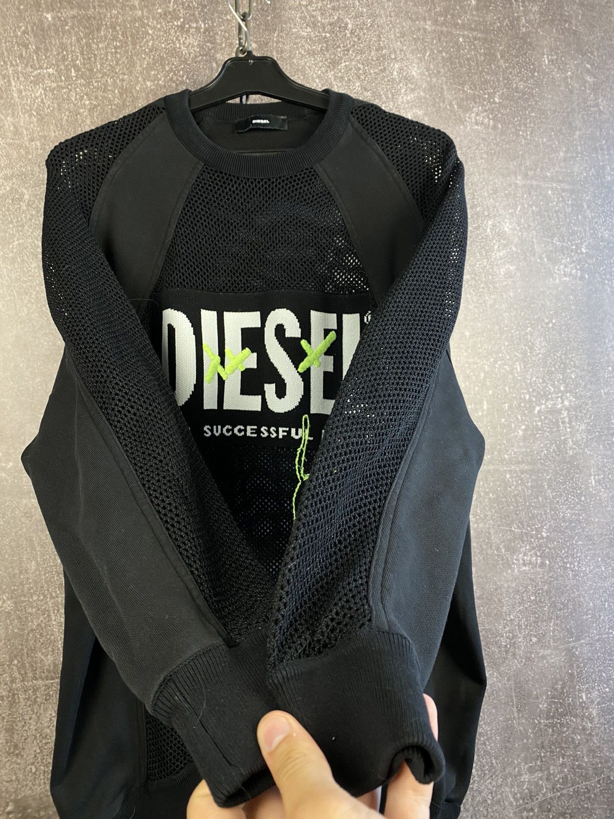 Diesel Y2K Diesel Vintage Mesh Details Sweatshirt Size XS / US 0-2 / IT 36-38 - 5 Thumbnail