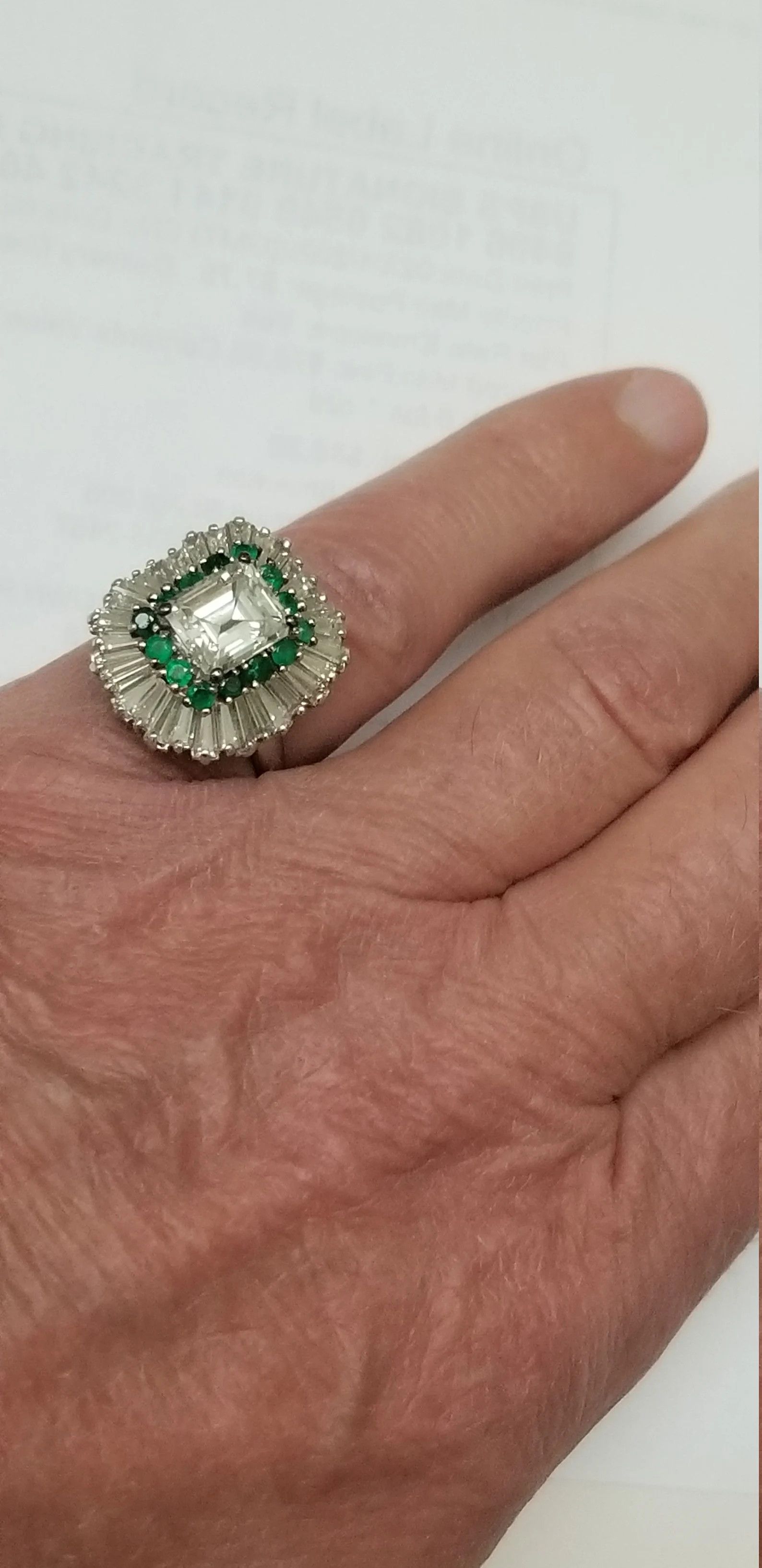 Other GIA Certified $120.000 Platinum 9.21ct Diamond Emerald Ring Size ONE SIZE - 6 Thumbnail