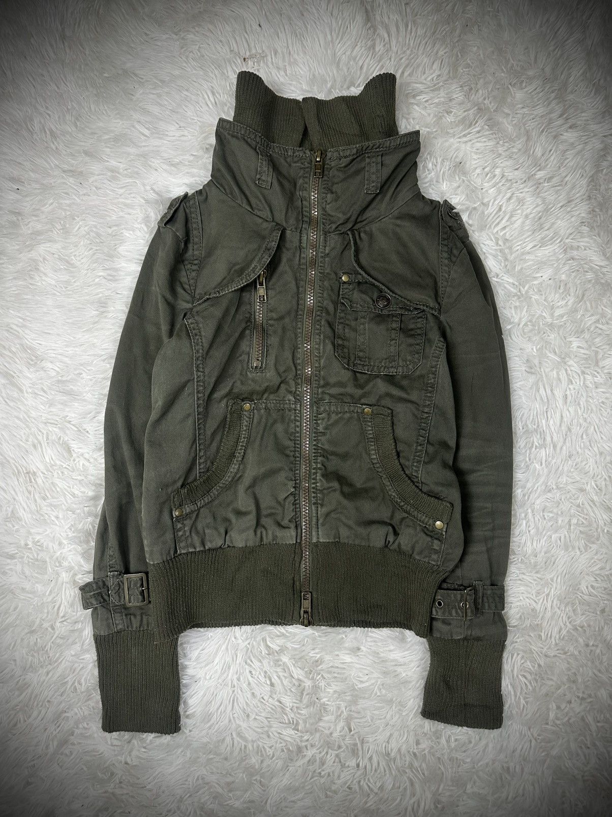 Japanese Brand 💥rare💥 L.A GLITTER high neck vkei military GOA jacket Size US M / EU 48-50 / 2 - 5 Thumbnail