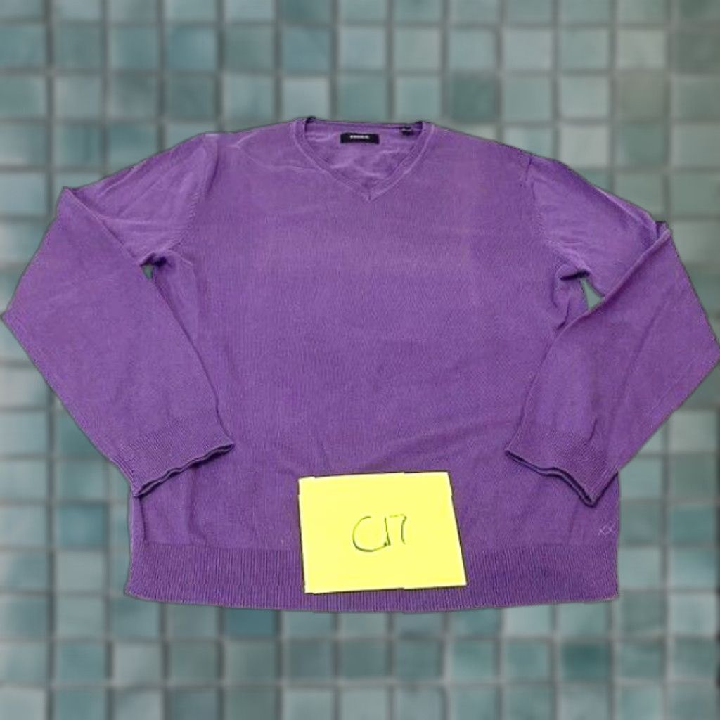 Vintage VINTAGE Mexx Sweater Mens Size L Purple V-Neck Pullover Adult Long Sleeve 21" Pit to Pit 27.5" Length Mens Size US L / EU 52-54 / 3 - 1 Thumbnail
