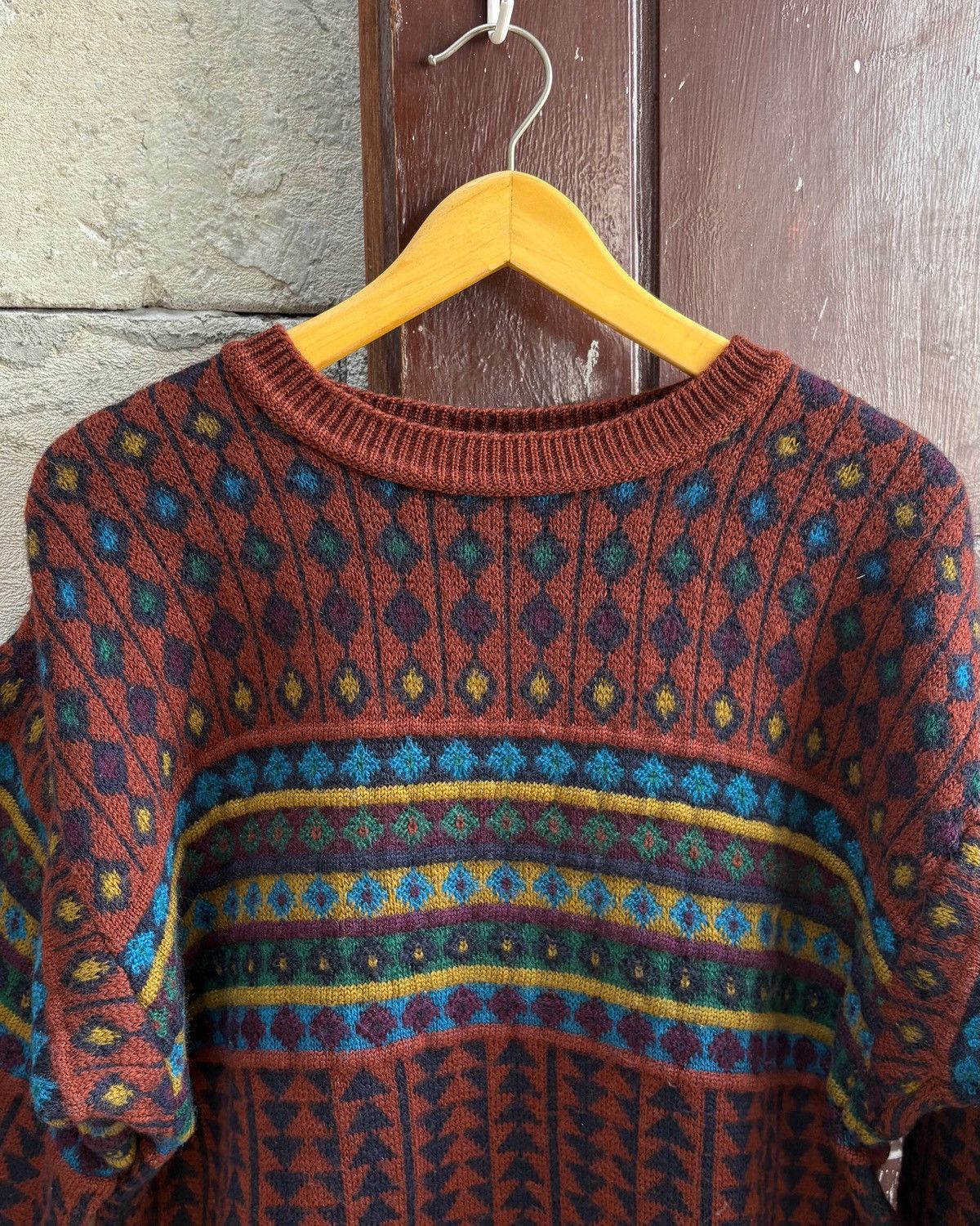 Pendleton Vintage 1970s Pendleton Lobo Pattern Knit Sweater Size US M / EU 48-50 / 2 - 3 Thumbnail