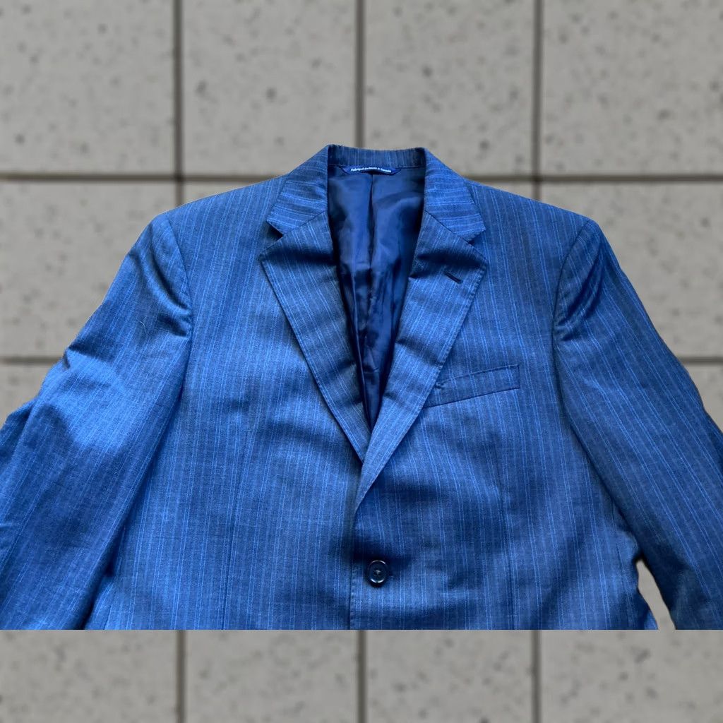 Vintage Coppley Coppley Ermenegildo Zegna Blazer Mens 40 Navy Blue Pinstripe Wool Sport Coat Size 40R - 1 Thumbnail