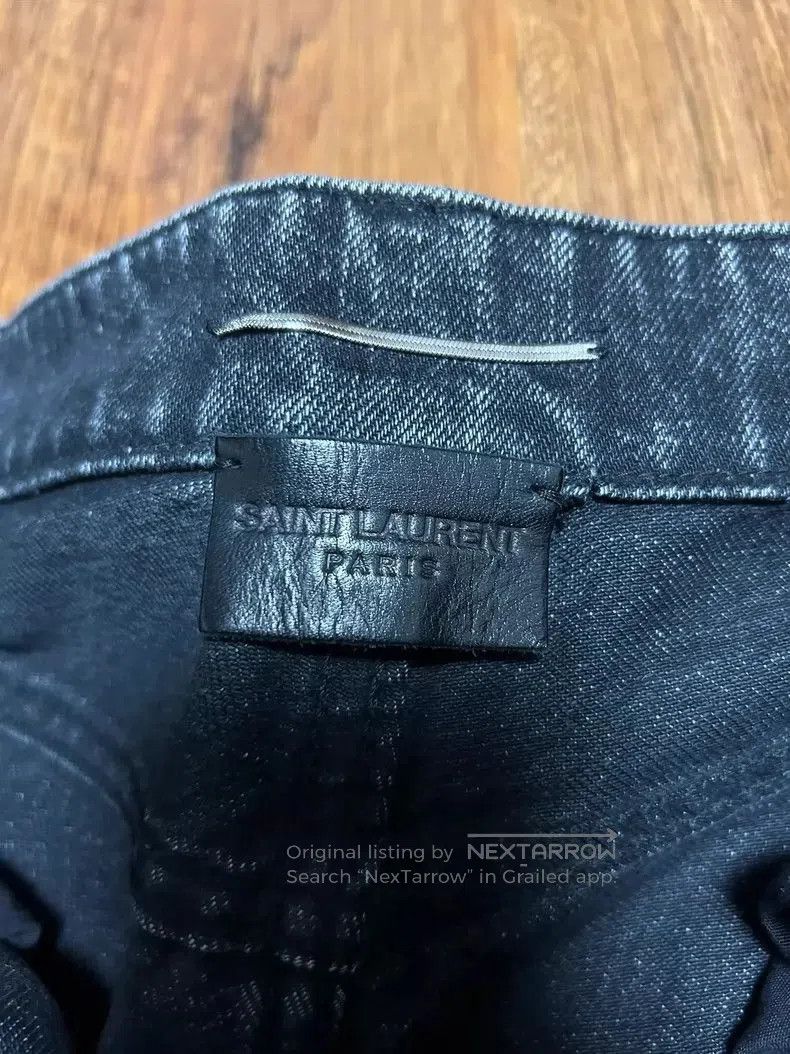 Saint Laurent Paris YSL SLP D02 Distressed Denim Jeans. Size US 30 / EU 46 - 4 Thumbnail