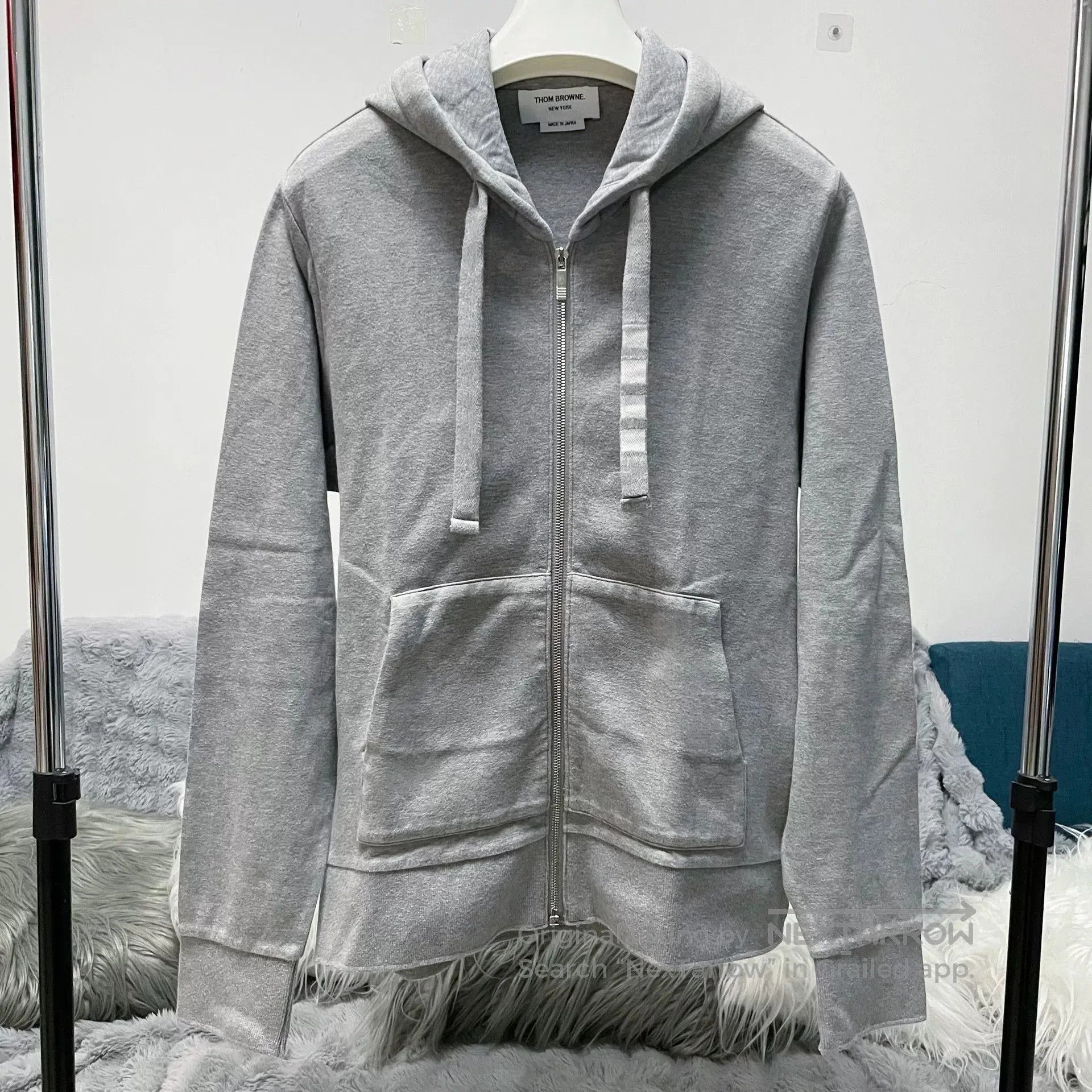 Thom Browne Thom Browne Gray Stripe Zip Hoodie. Size US M / EU 48-50 / 2 - 1 Thumbnail