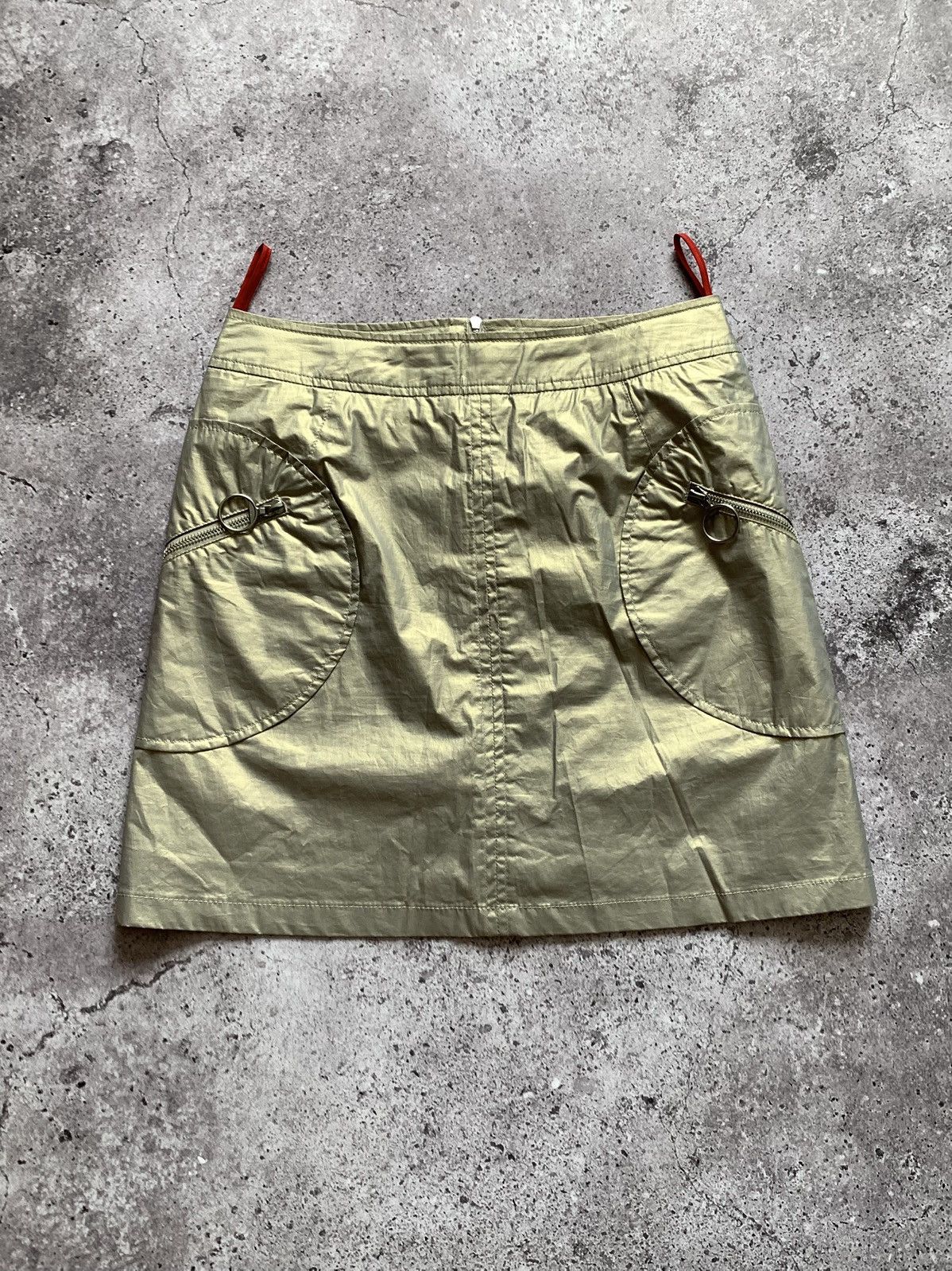 Prada 🔥ARCHIVE PRADA SPORT SILVER METAL 00’s Y2K SKIRT Size XS / US 0-2 / IT 36-38 - 5 Thumbnail