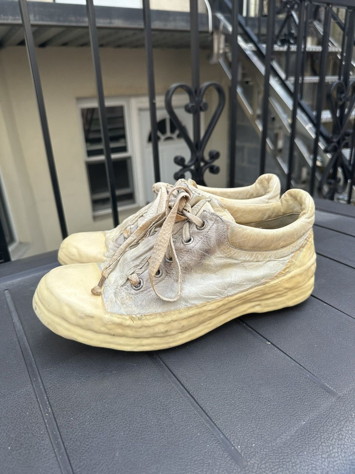 スニーカー Carol christian poell drip low sneakers Carol Christian Poell Rare LOWTOP Drip Sneakers in white | Grailed