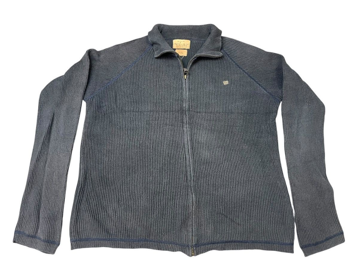 Ralph Lauren Vintage Ralph Lauren Waffle Faded Long Sleeve Zipper Up Size US XL / EU 56 / 4 - 2 Thumbnail