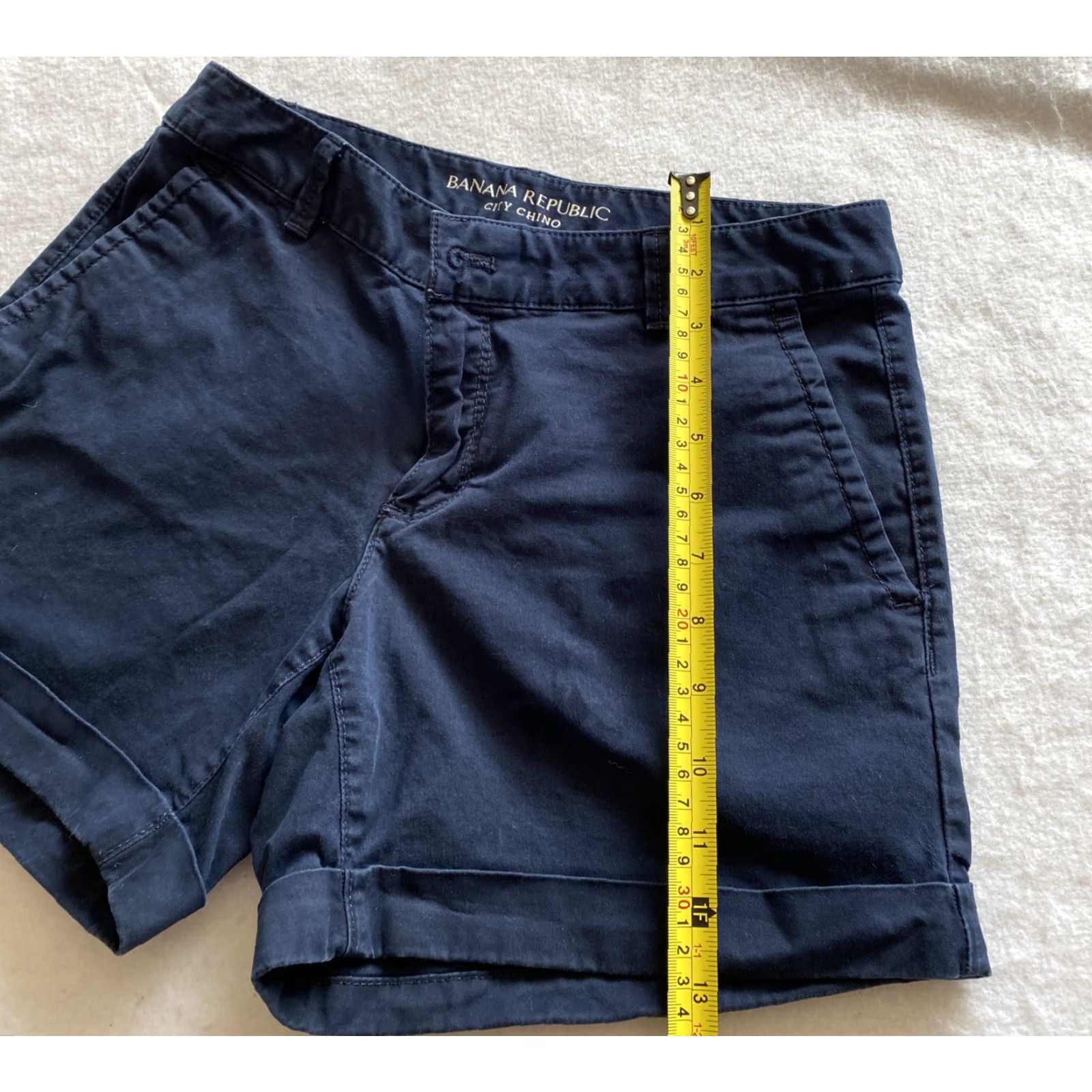 Banana Republic Banana Republic Shorts Womens Size O Chino Flat Front Blue Design/ 18-6 Size 25" / US 0 / IT 36 - 5 Thumbnail