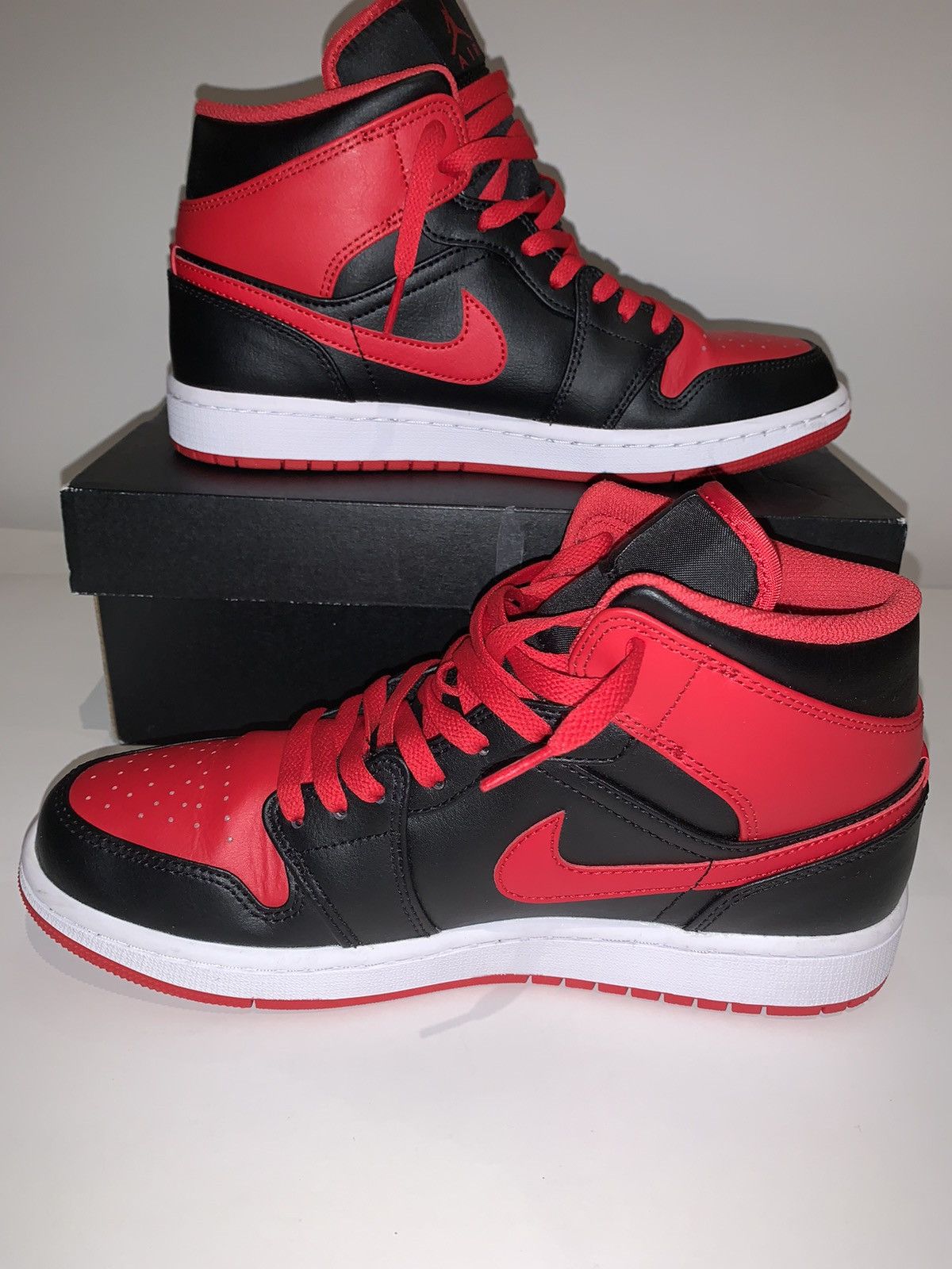 image of Air Jordan Retro 1 Alternate Bred Shoes, Men's (Size 9)