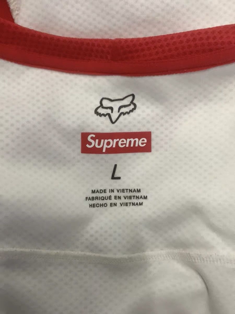 Fox Racing × Supreme Supreme Fox racing moto Jersey top white red Size US L / EU 52-54 / 3 - 3 Thumbnail
