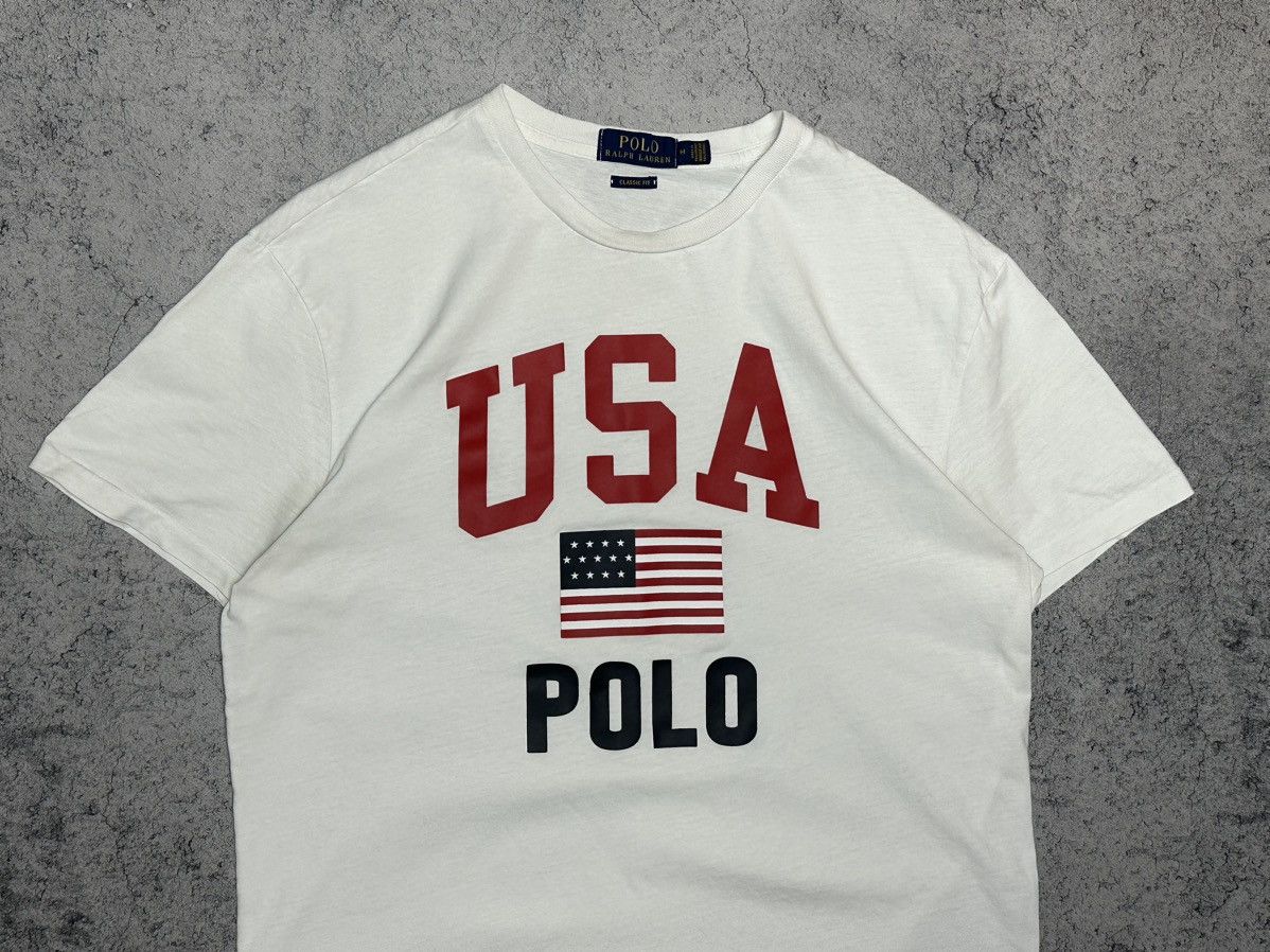 Polo Ralph Lauren Polo Ralph Lauren USA Flag Big Logo T-Shirt Size US M / EU 48-50 / 2 - 2 Thumbnail
