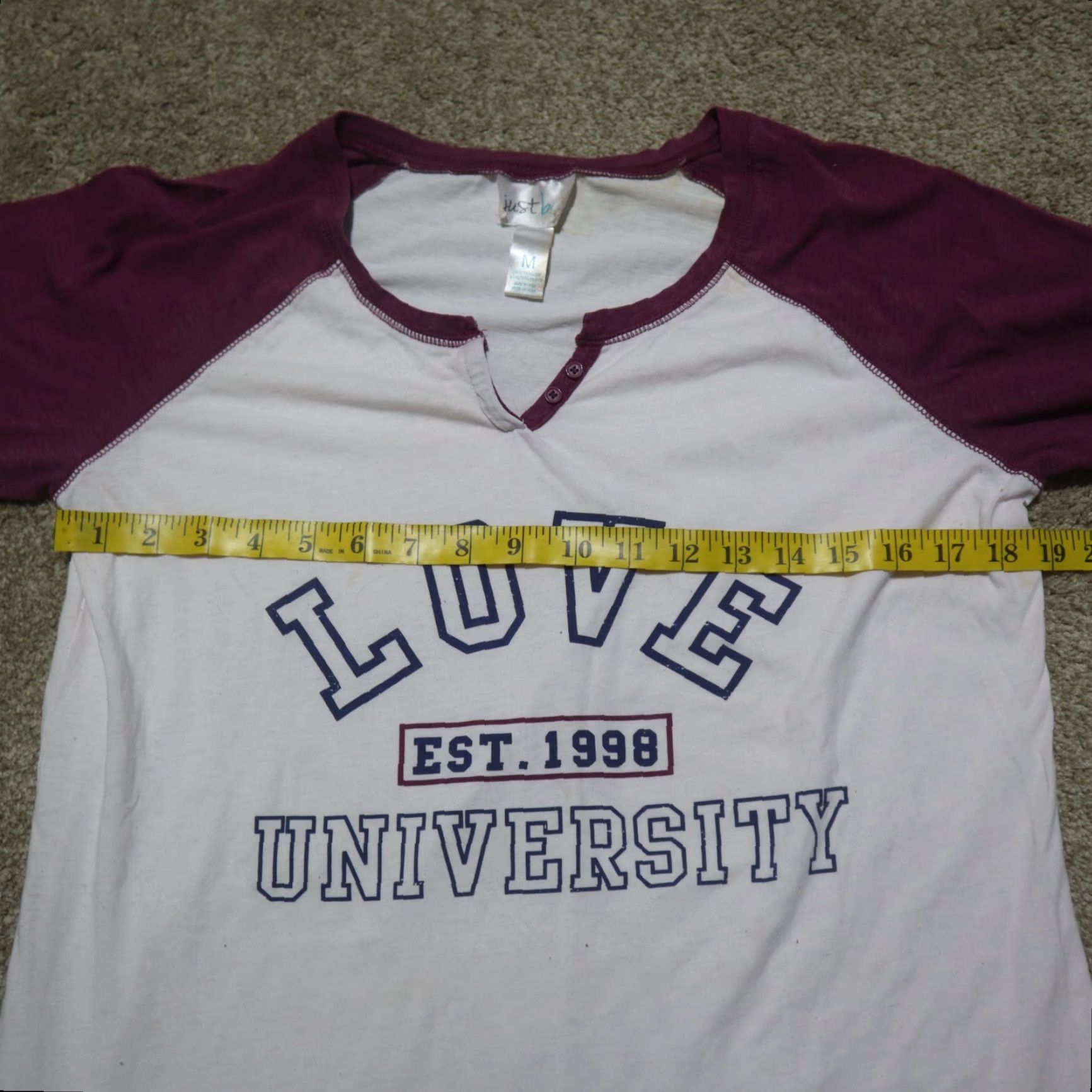 Vintage Just Be White Love University T-Shirt Half Sleeve Adult Women's Size M Medium Size M / US 6-8 / IT 42-44 - 4 Thumbnail