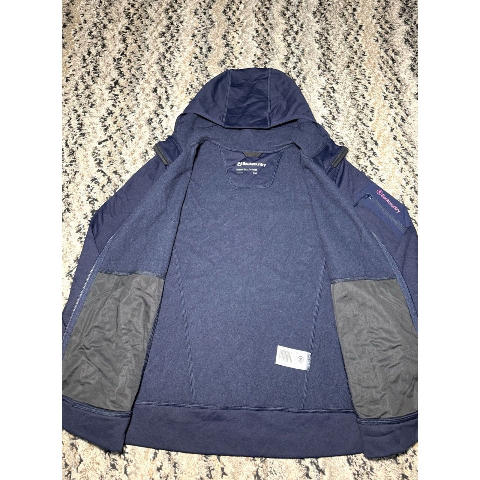 Vintage Backcountry Jacket Blue Woman's Small Tech Fleece Full-Zip Peak WORN ONCE! Size S / US 4 / IT 40 - 5 Thumbnail